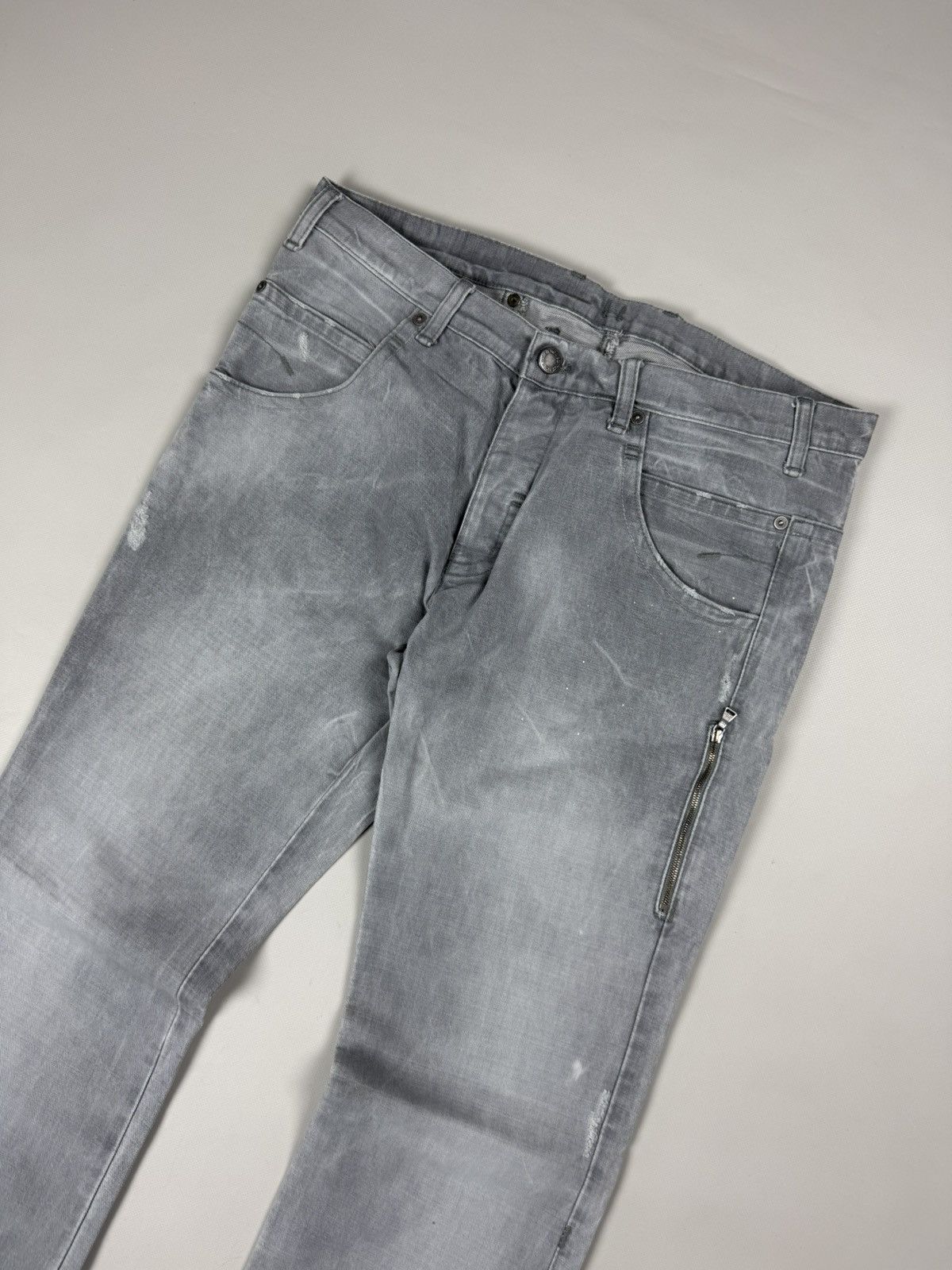 Neil Barrett Neil Barrett Men’s Back Buckle Distressed Denim Jeans Size US 34 / EU 50 - 2 Thumbnail