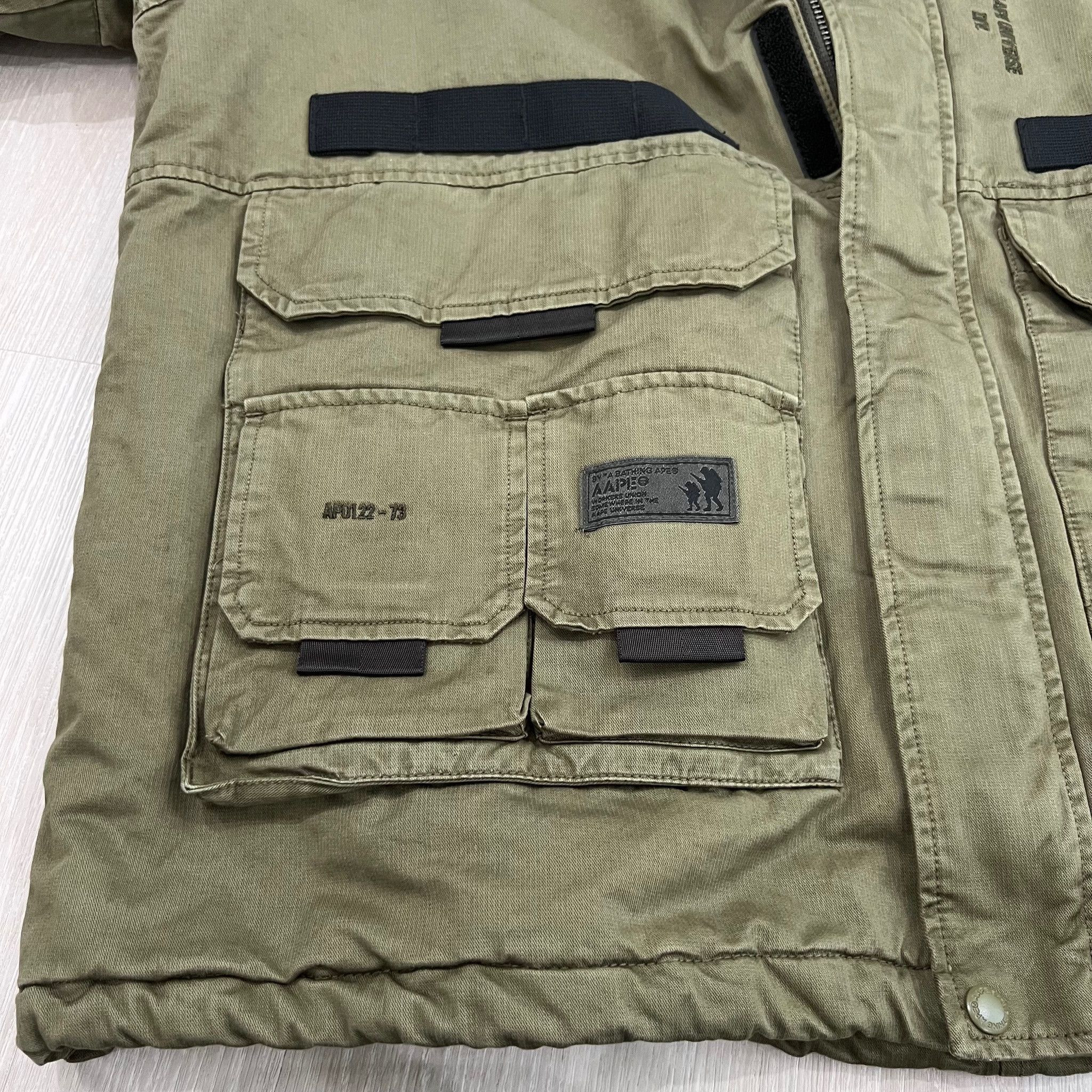 Aape Aape by A Bathing Ape Khaki Bomber Jacket - Quilted Lining Size US L / EU 52-54 / 3 - 9 Thumbnail
