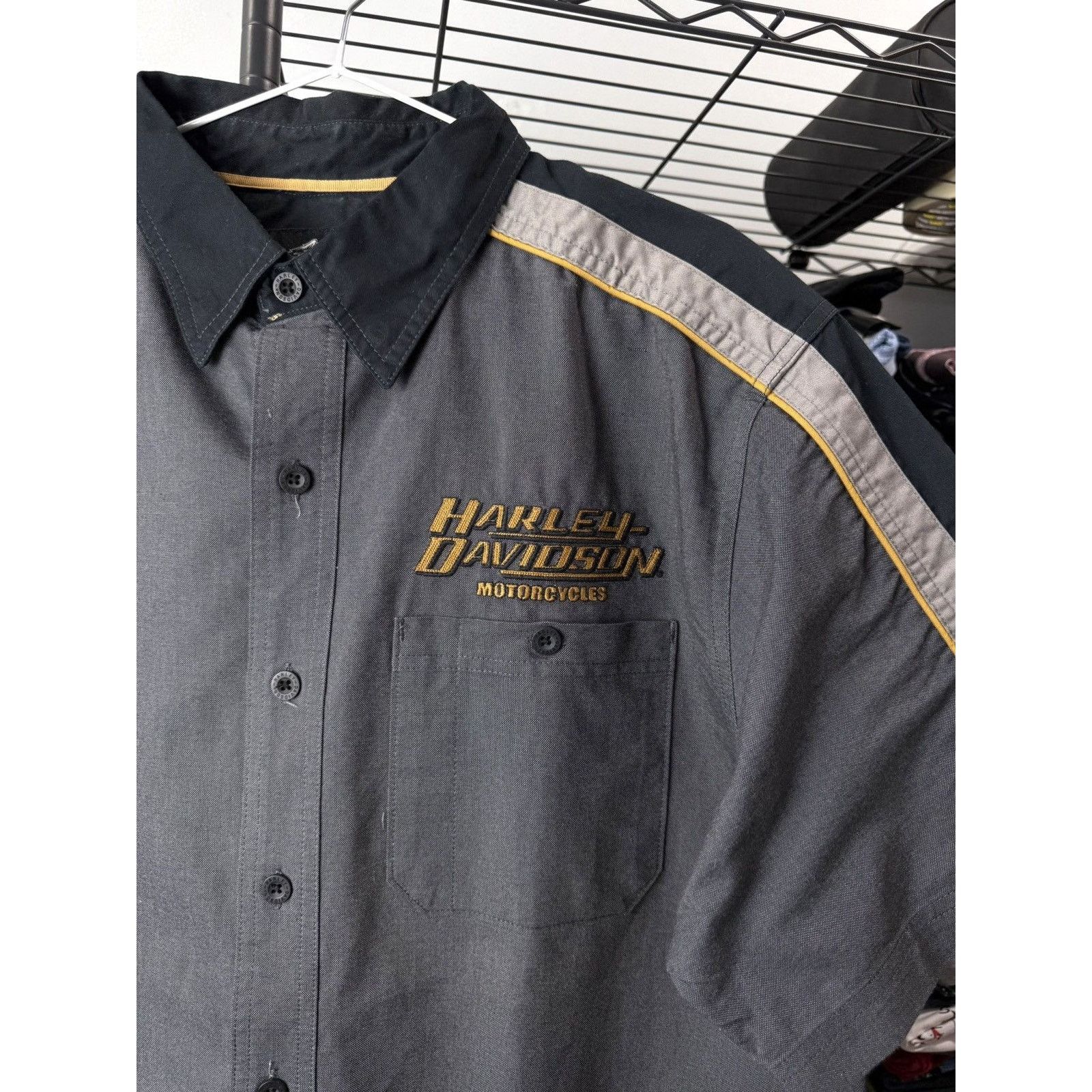 Harley Davidson Vintage Harley Davidson Embroidered Logo Shirt Size US L / EU 52-54 / 3 - 3 Thumbnail