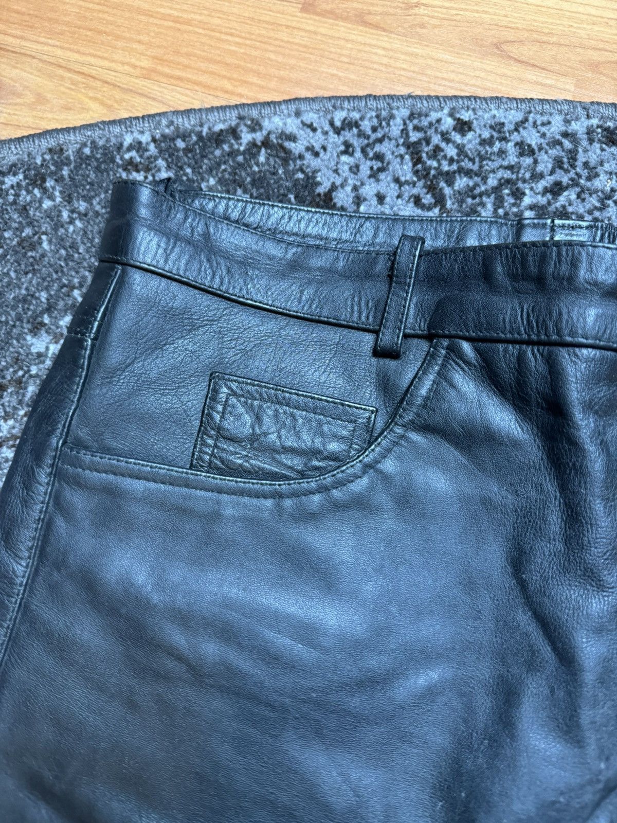 Genuine Leather × Vintage Avantgarde Leather Bikers Spirit Motors Opium Vintage Y2K Size US 35 - 4 Thumbnail
