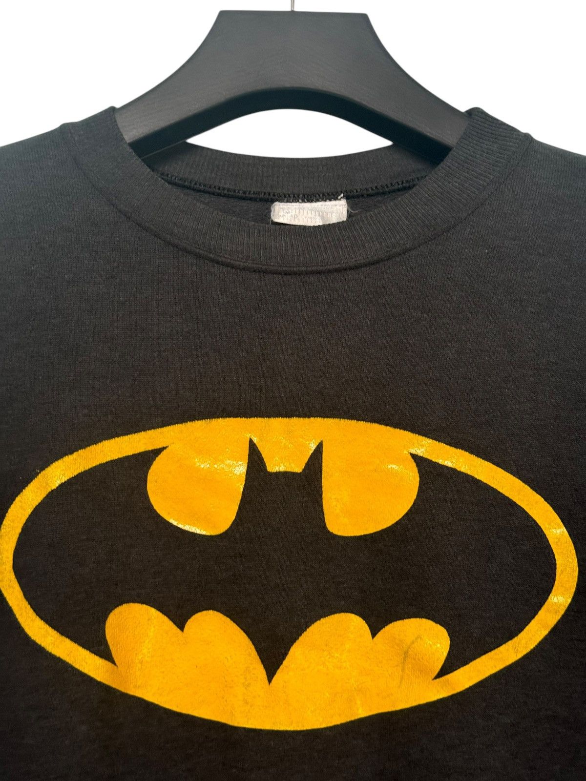 DC Comics 💥VINTAGE 80s BATMAN BIG LOGO HANES TAG Size US M / EU 48-50 / 2 - 4 Thumbnail