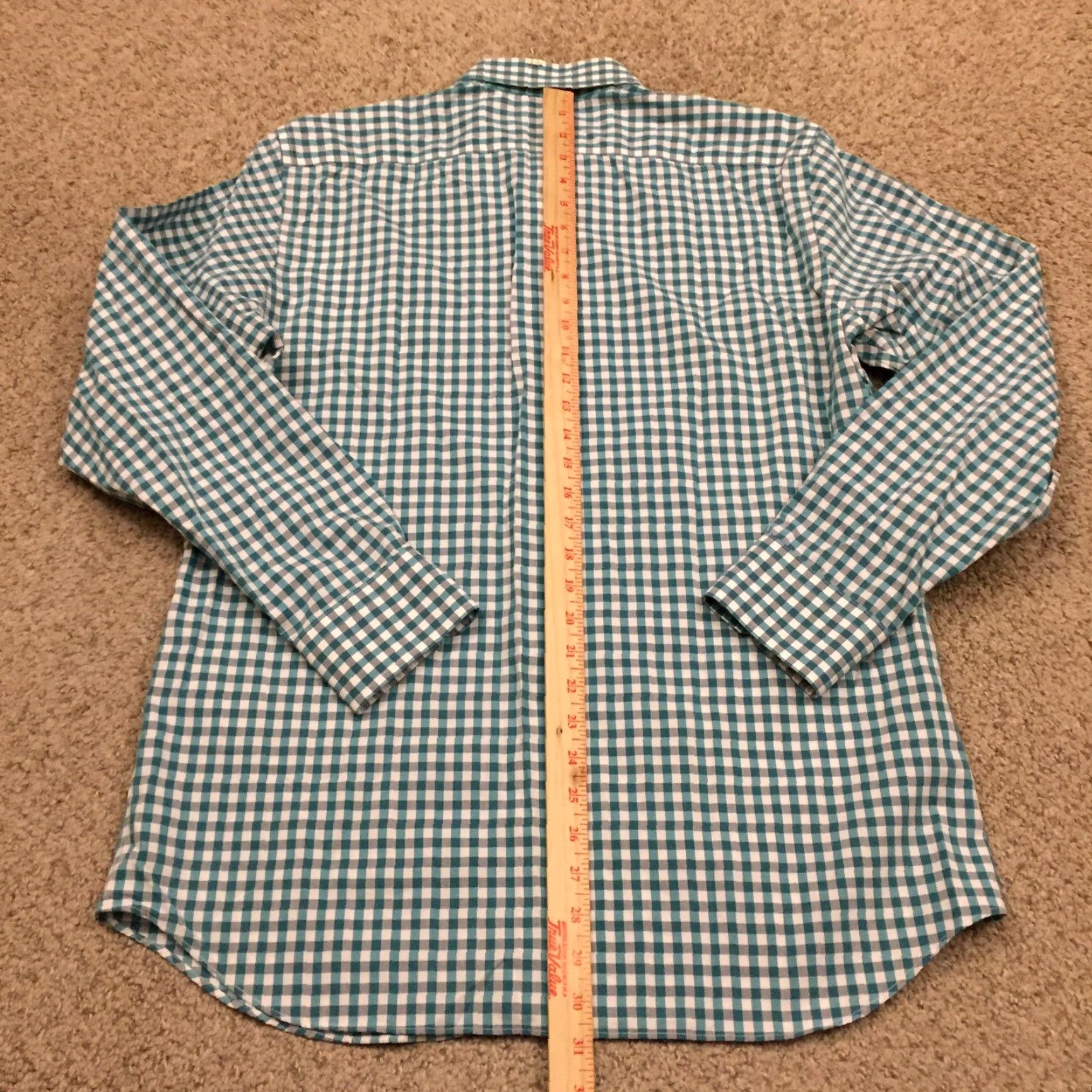 Banana Republic Banana Republic Shirt Mens Large Slim Blue Check Long Sleeve Button Up Cotton Size US L / EU 52-54 / 3 - 6 Thumbnail