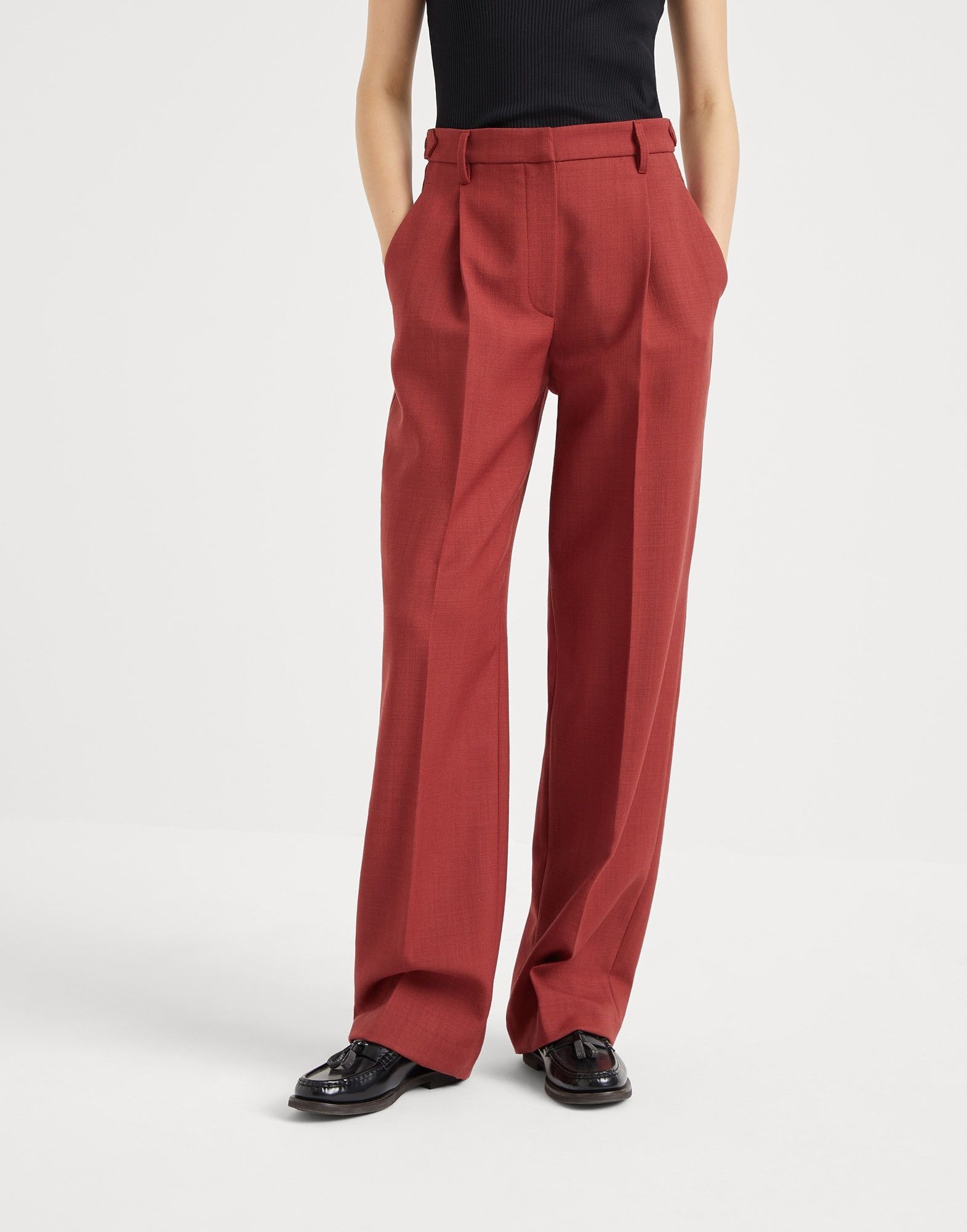 Brunello Cucinelli o1la1rc1a1025 Pants in Red Size 28" / US 6 / IT 42 - 2 Thumbnail