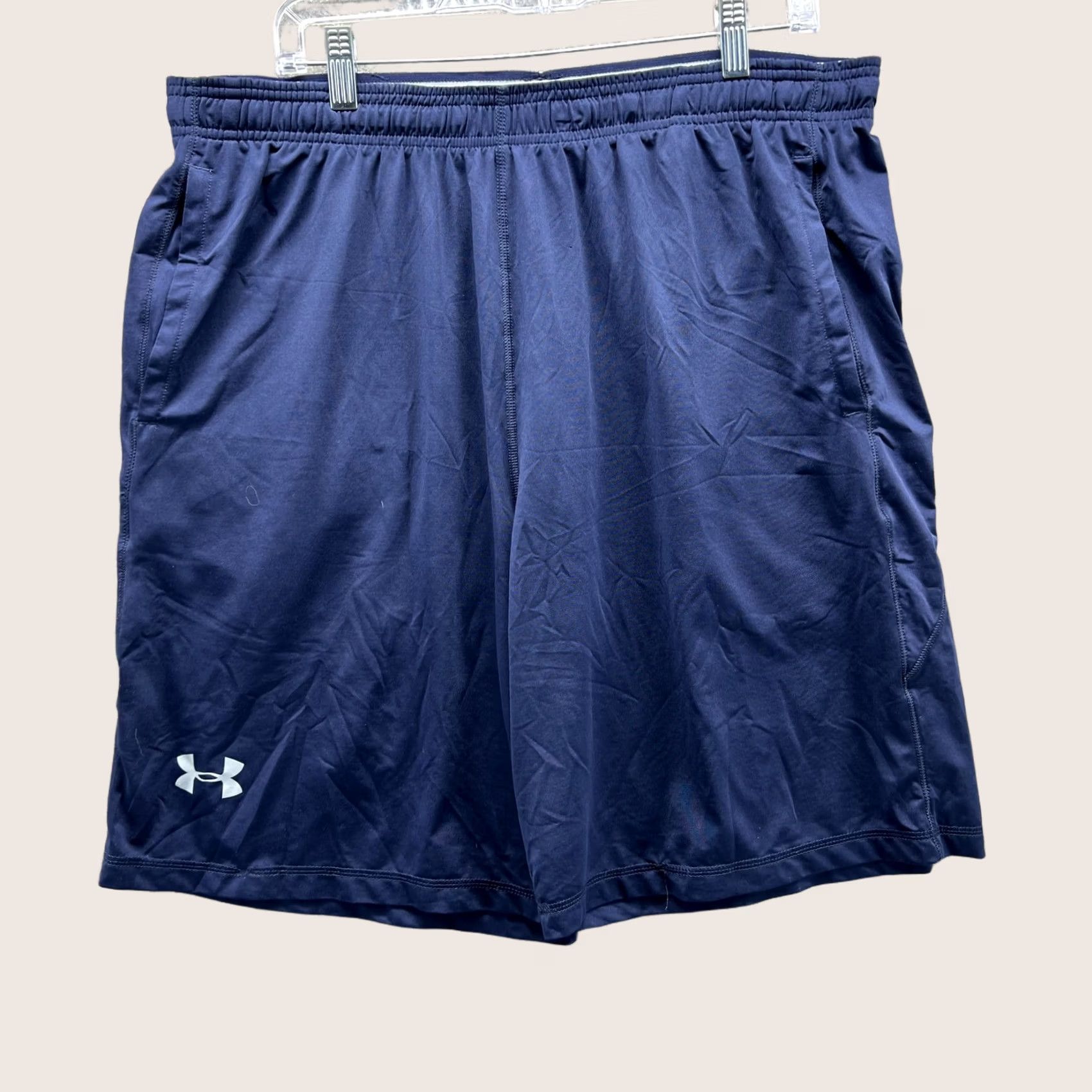 Under Armour Under Armour Shorts Mens XL Athletic Loose Fit Workout Gym Training Activewear Navy Blue Size US 36 / EU 52 - 1 Thumbnail