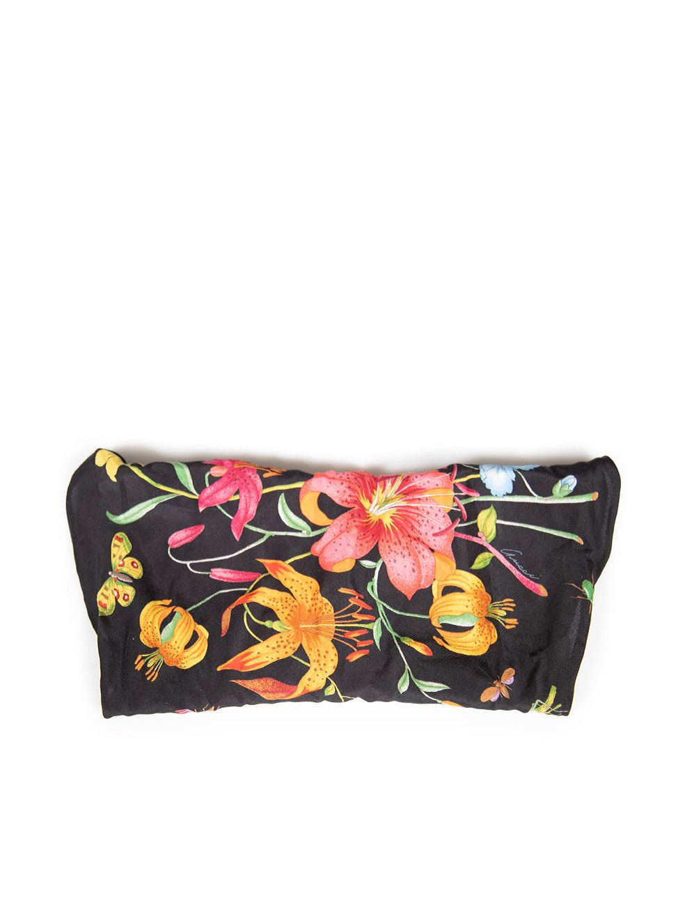 image of Gucci Floral Print Triangle Scarf, Women's