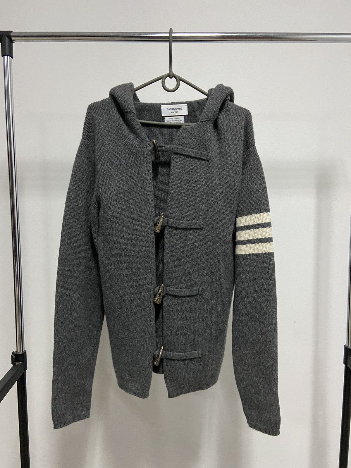 Thom Browne Thom Browne cardigan sweater knitted cashmere vintage hooded Size US S / EU 44-46 / 1 - 1 Thumbnail