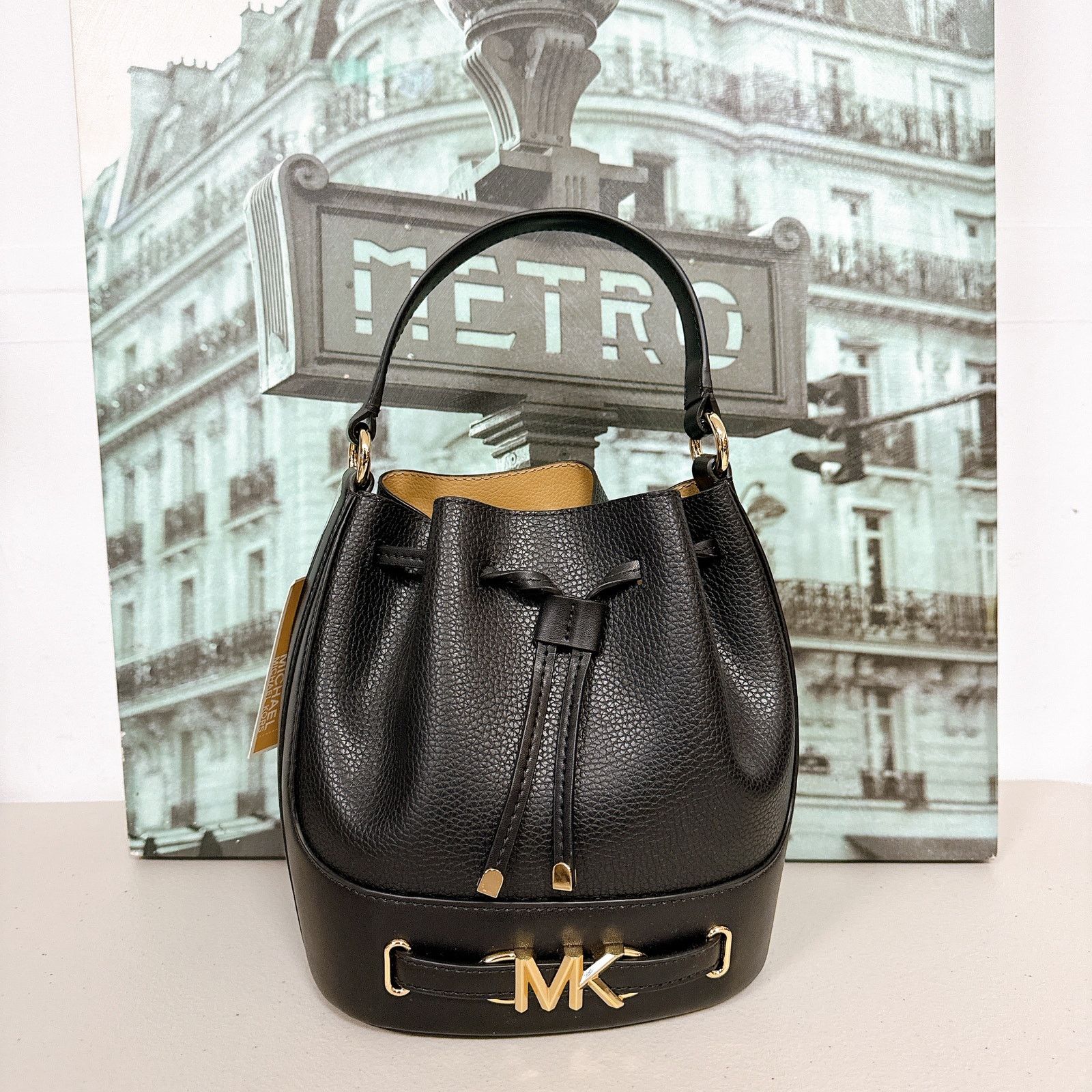 Michael Kors Michael Kors 35S3G6RM8T Reed Medium Pebbled Leather Bucket Size ONE SIZE - 1 Thumbnail