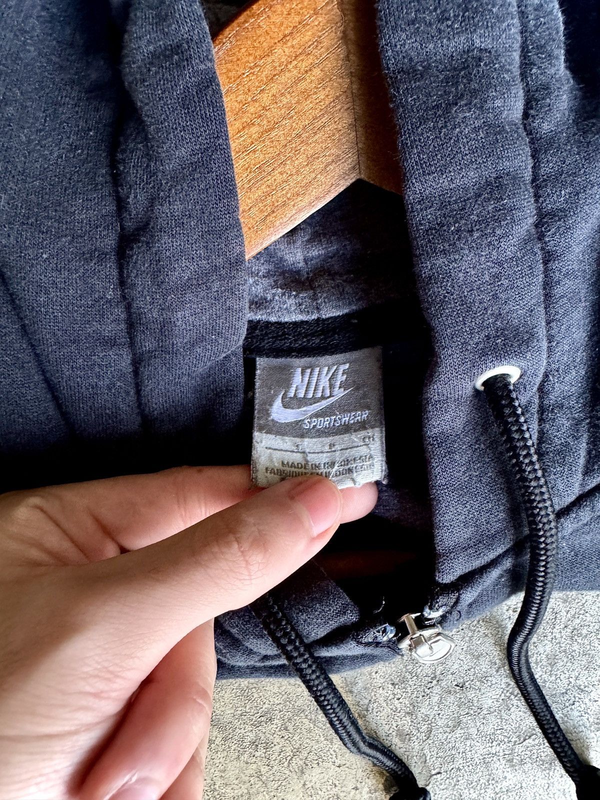Japanese Brand × Nike Vintage y2k silver tag Nike retro zip up blank hoodie Size US S / EU 44-46 / 1 - 6 Thumbnail