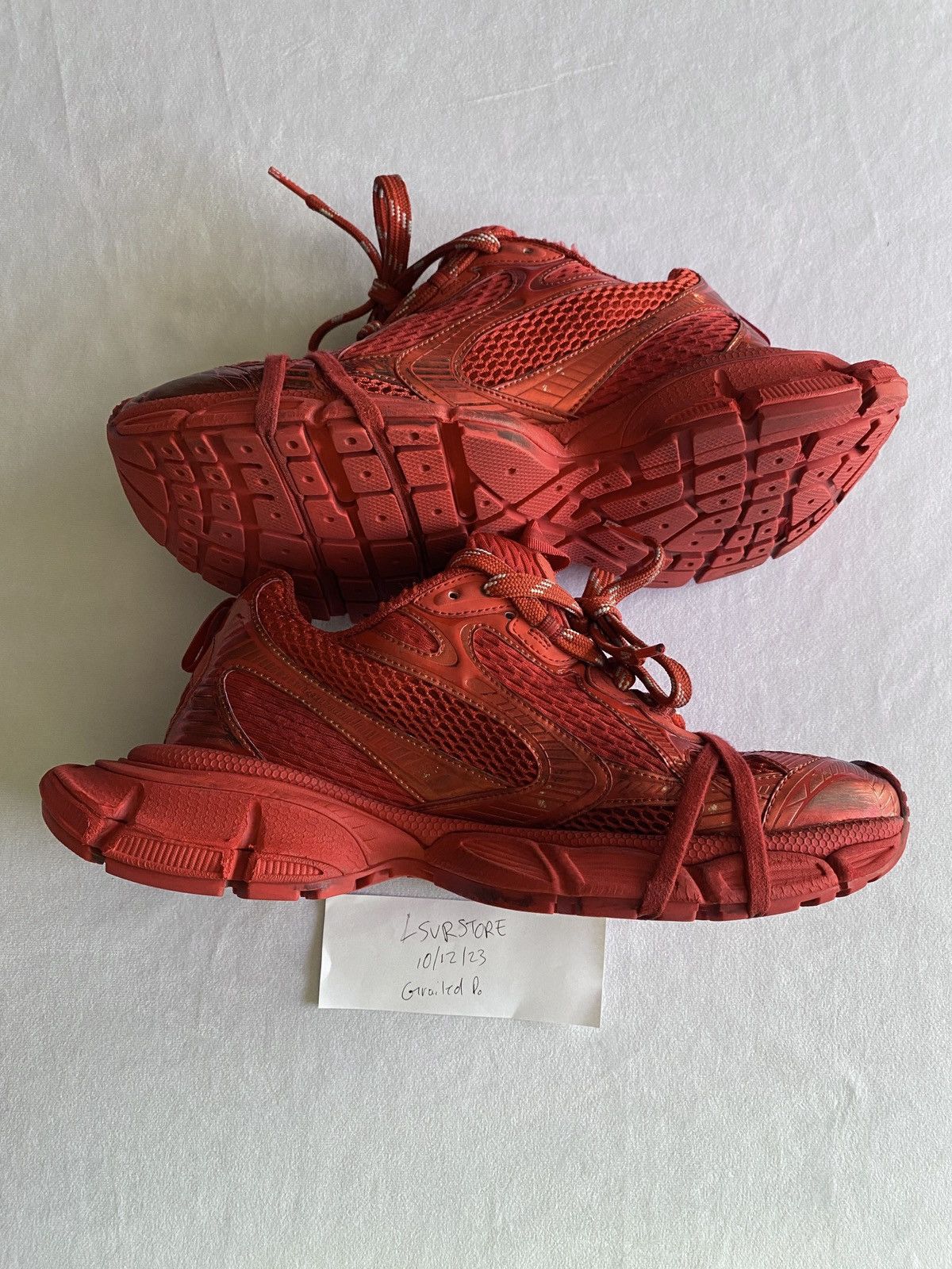 Balenciaga Balenciaga Red 3XL Sneaker 42 - US9.0 USED* Size US 9 / EU 42 - 4 Thumbnail