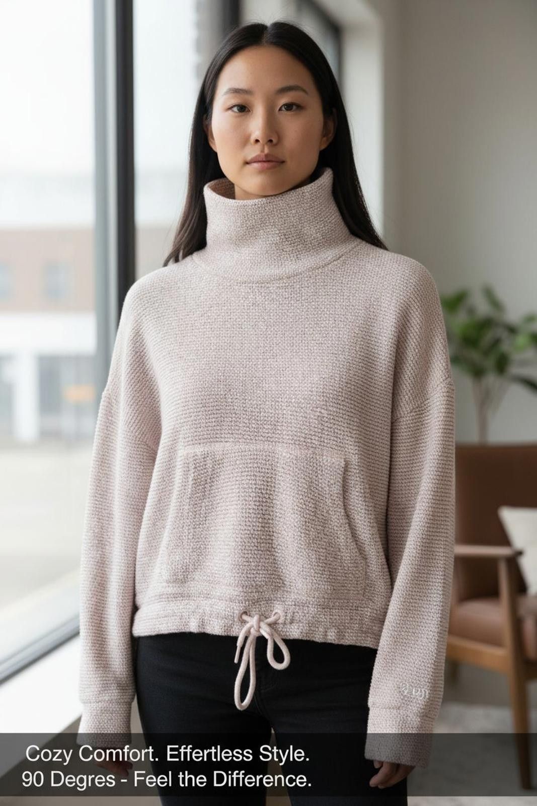 Other 90 Degrees by Reflex Cozy Comfort Women's Pullover Sweater Size M / US 6-8 / IT 42-44 - 2 Thumbnail