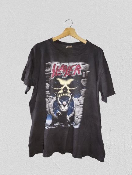 Band Tees × Vintage Vintage Slayer 90s Size US XL / EU 56 / 4 - 1 Thumbnail