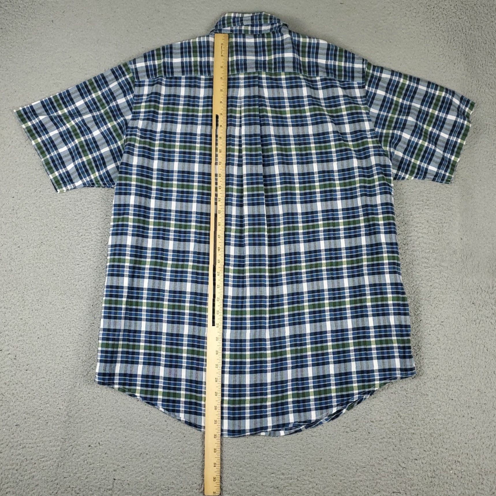 Brooks Brothers Brooks Brothers Shirt Mens Large Blue Plaid Casual Button Up Short Sleeve Size US L / EU 52-54 / 3 - 3 Thumbnail