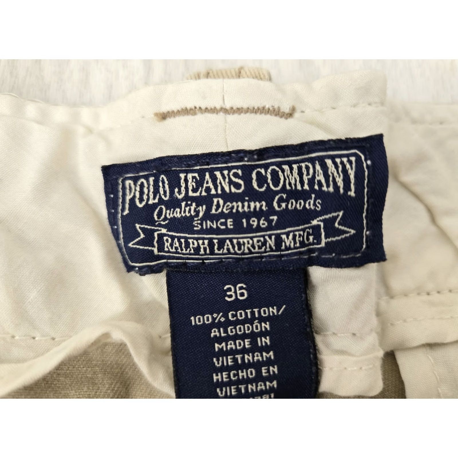Polo Ralph Lauren VINTAGE Polo Ralph Lauren Beige Military Surplus Cargo Shorts Size 36 Men Regular Cotton 10 Inseam Cargo Pocket Outdoor Pocketed Size US M / EU 48-50 / 2 - 2 Thumbnail