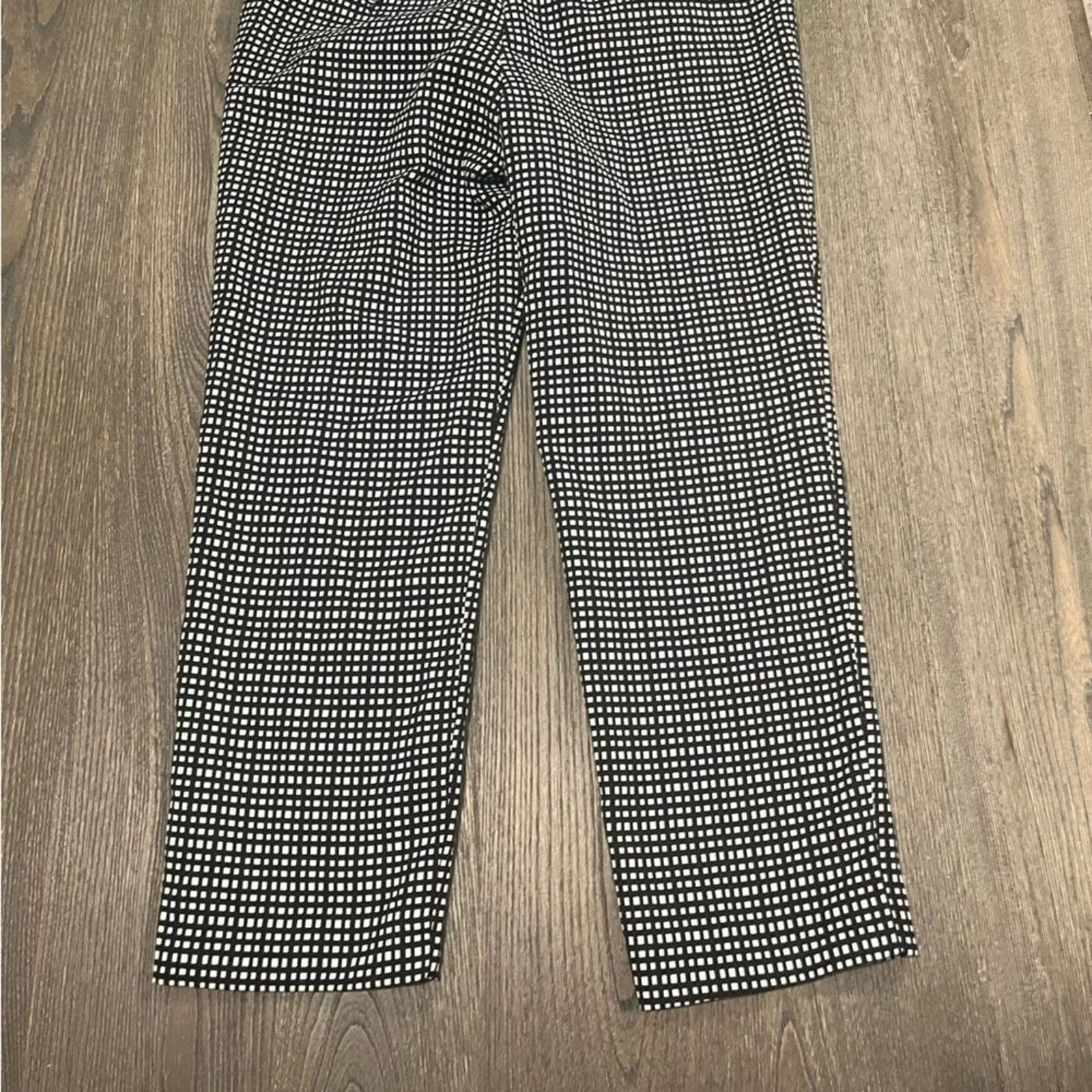 Vintage Valerie Stevens Black White Windowpane Capri Pants Size 10 Size 32" / US 10 / IT 46 - 8 Thumbnail
