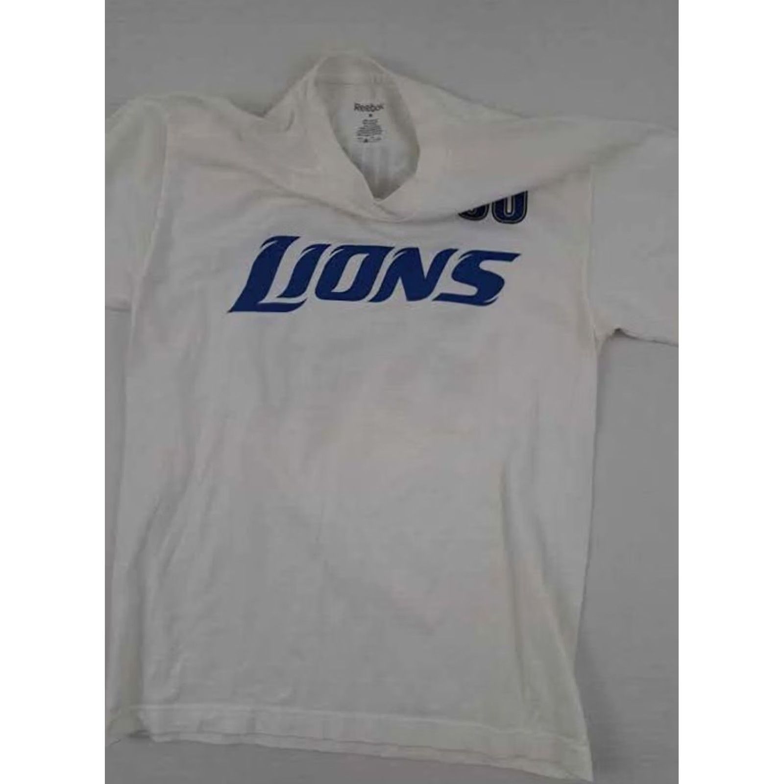 Reebok VINTAGE Reebok Detroit Lions T-Shirt Suh #90 M White Short Sleeve Mens Medium Football Classic 90s Size US M / EU 48-50 / 2 - 4 Thumbnail