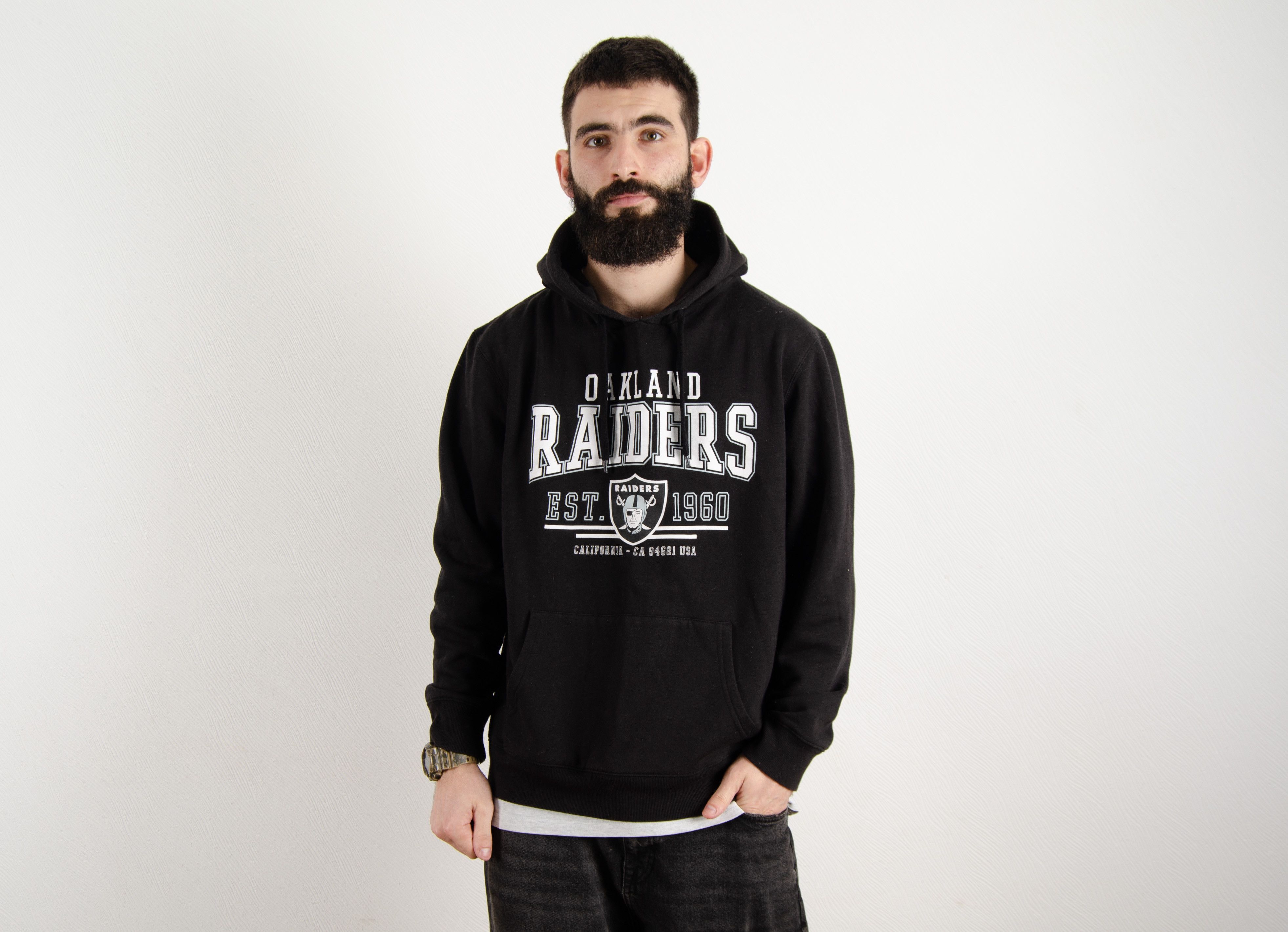 NFL NFL Oakland Raiders Team Apparel Hoodie Big Logo Size US L / EU 52-54 / 3 - 1 Thumbnail