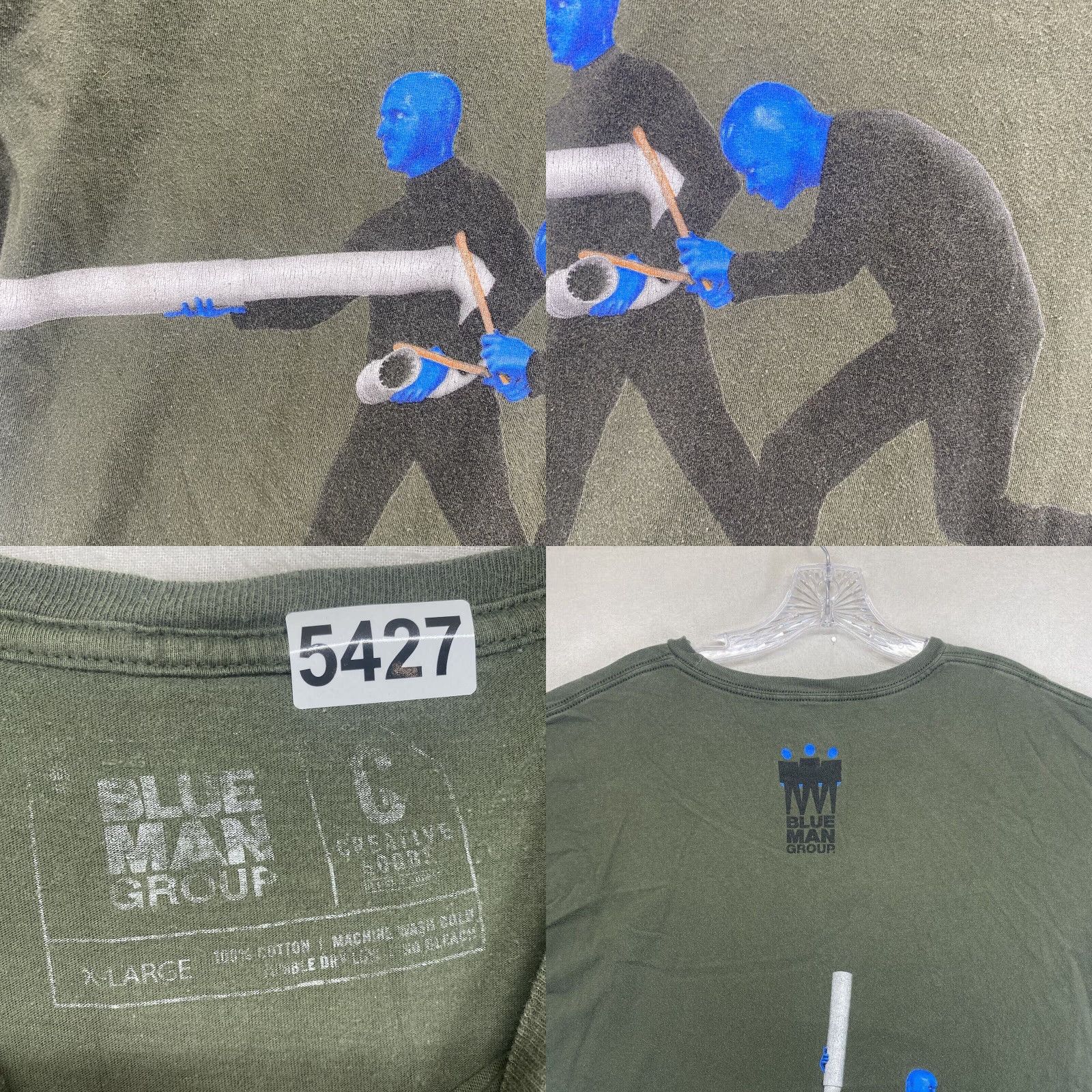 Vintage VINTAGE Blue Man Group T Shirt Unisex Adults Medium Green Music Pipes All Over Print Crew Neck Jersey Size US M / EU 48-50 / 2 - 8 Thumbnail