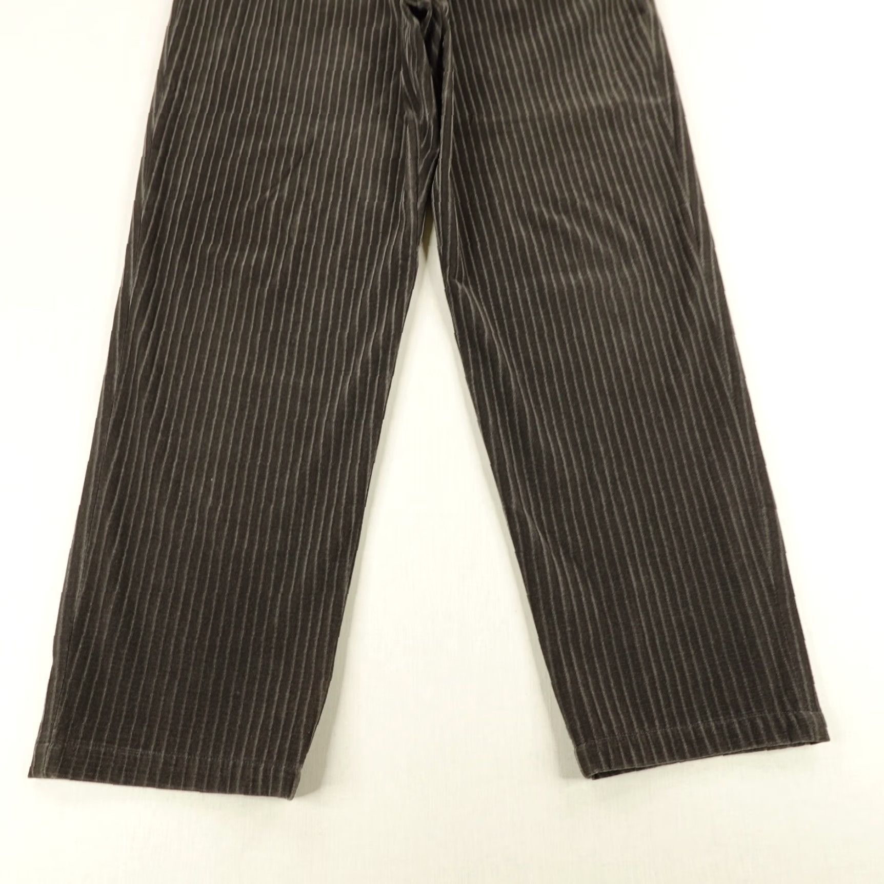 Velour Vintage Godbody Pants Men 34 Brown Velour Corduroy Cords Pleated Chino Baggy Y2K Size US 35 - 3 Thumbnail