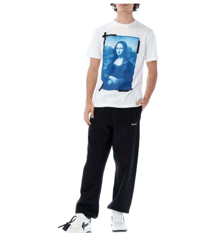 Off-White White Mona Lisa Logo T-shirt Size L / US 10 / IT 46 - 4 Thumbnail