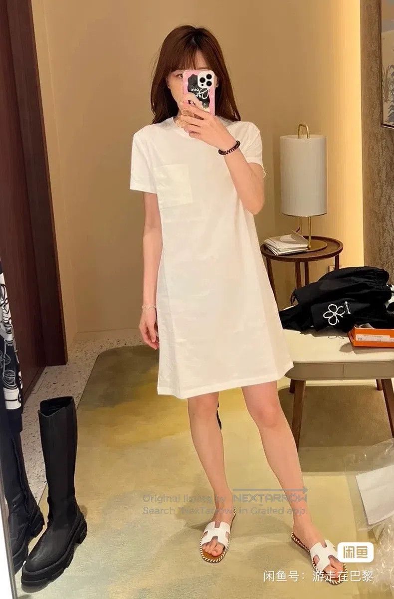 Hermes Hermes Embroidered H-style new straight dress Size M / US 6-8 / IT 42-44 - 1 Thumbnail