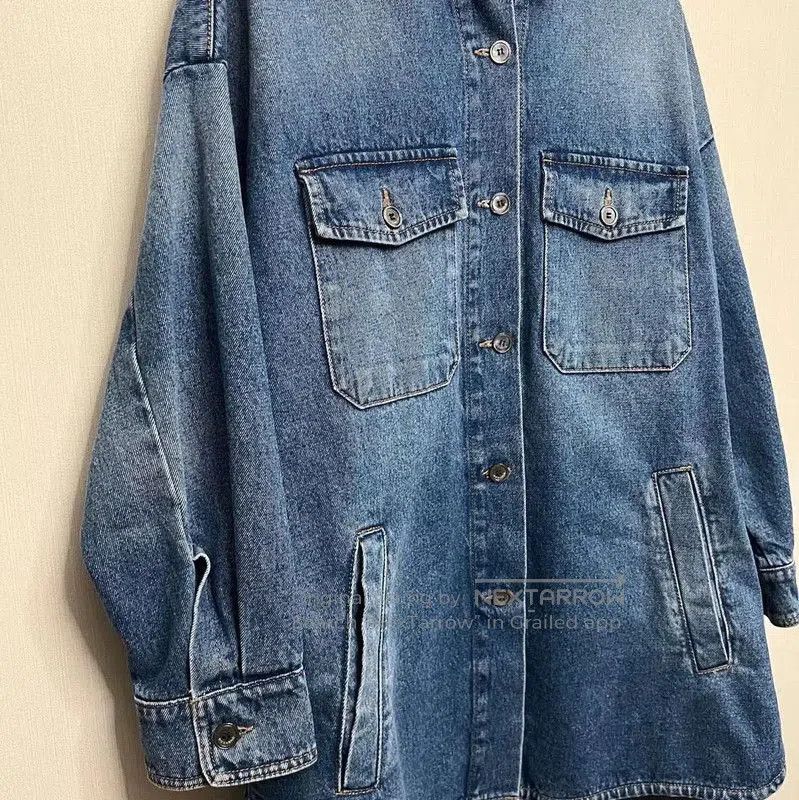 Max Mara MaxMara Blue Cotton Jacket for Women . Size L / US 10 / IT 46 - 4 Thumbnail