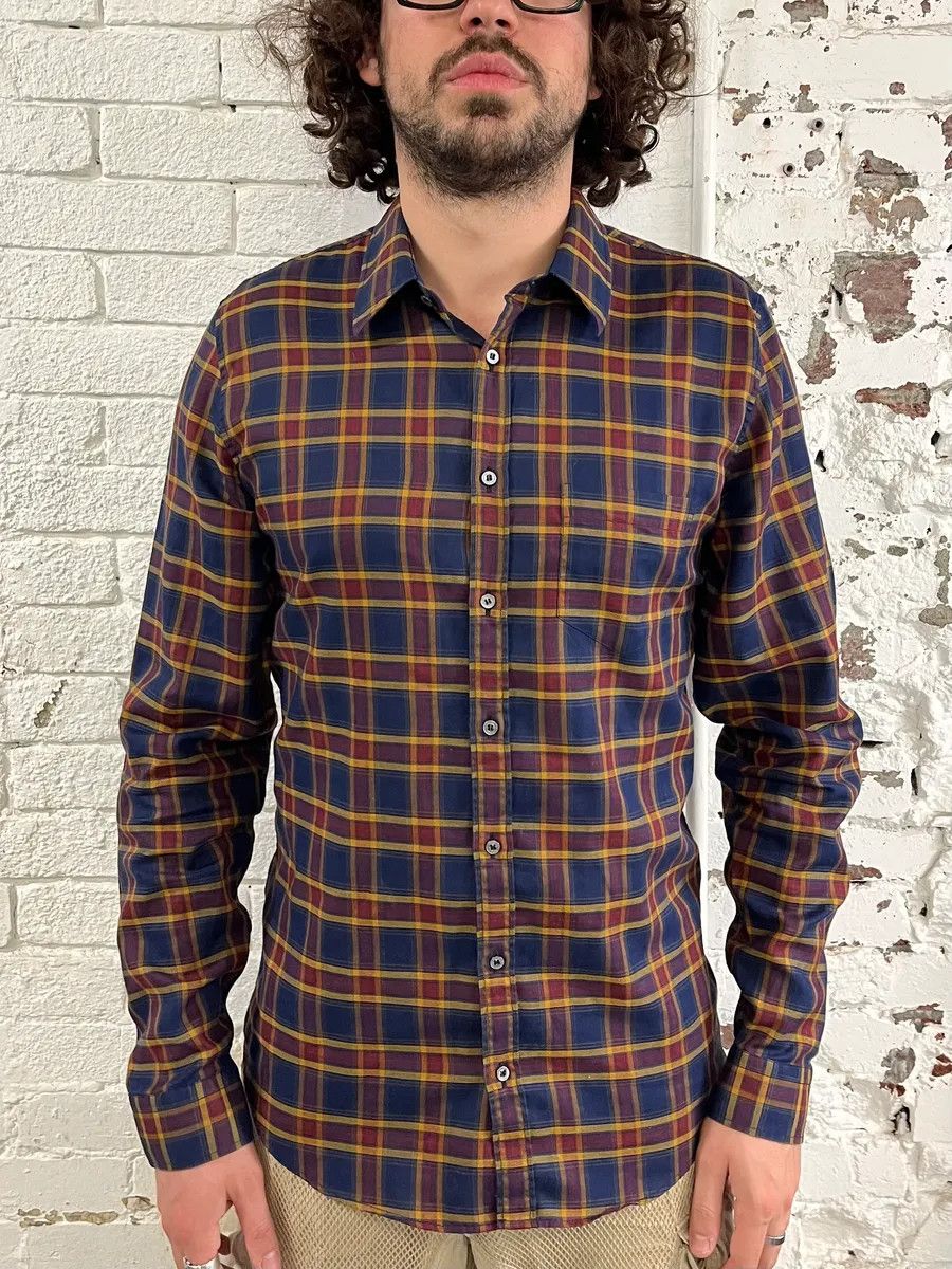 Gucci Gucci Checkered Bordeaux & Navy Shirt Size US S / EU 44-46 / 1 - 2 Thumbnail