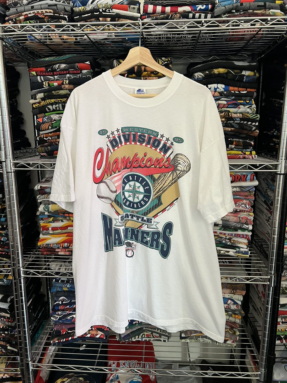 Starter 1995 Seattle Mariners MLB Champions Tee Size US XL / EU 56 / 4 - 1 Thumbnail