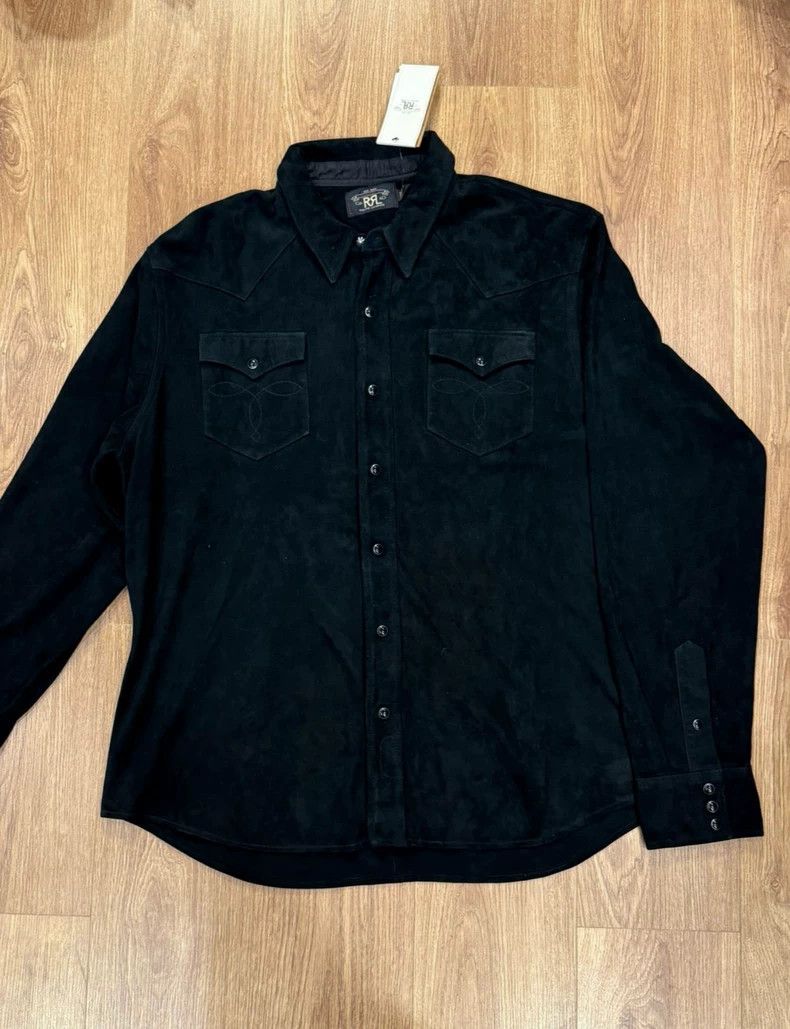 RRL Ralph Lauren RRL Ralph Lauren Fashion style leather shirt Size US XL / EU 56 / 4 - 3 Thumbnail