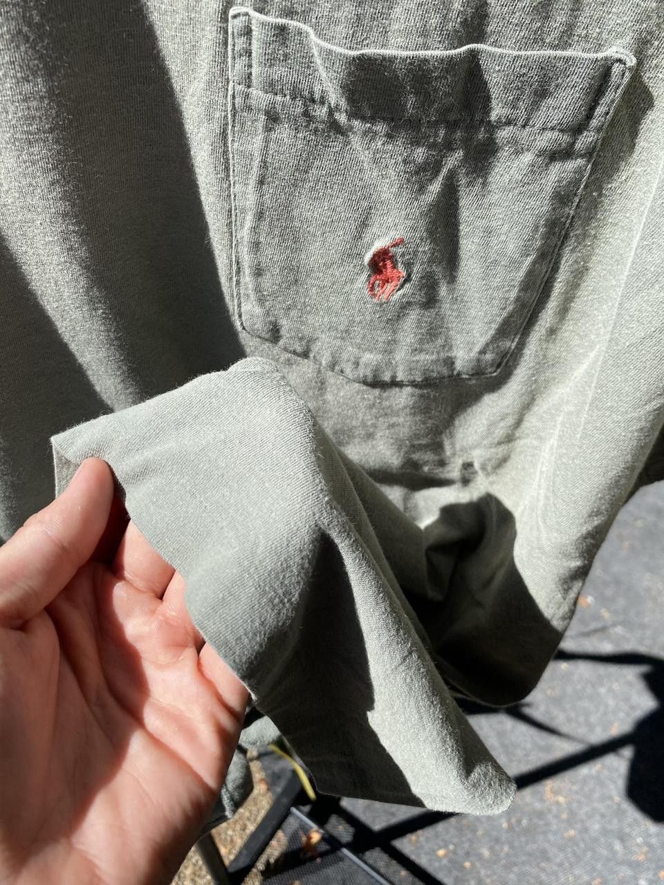 Polo Ralph Lauren Early 90s Single Stitch Olive Polo Ralph Lauren Shirt Large Size US L / EU 52-54 / 3 - 4 Thumbnail