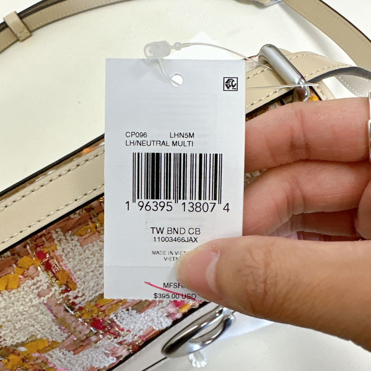 Coach Coach CP096 Bandit Crossbody Bag In Tweed IN Neutral Multi Size ONE SIZE - 6 Thumbnail