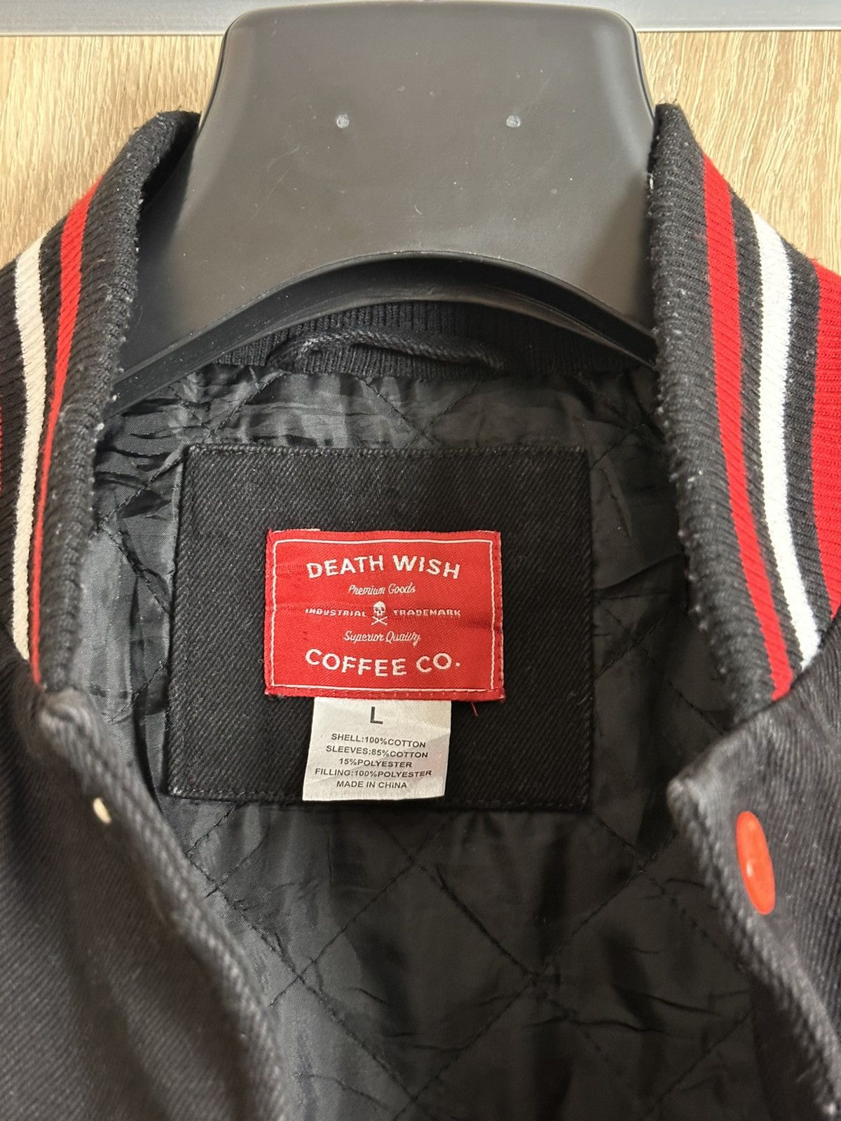Death Row Records 🔥 RARE Death Wish Coffee Co Skull Jacket Bomber Ed Hardy Y2K Size US L / EU 52-54 / 3 - 6 Thumbnail