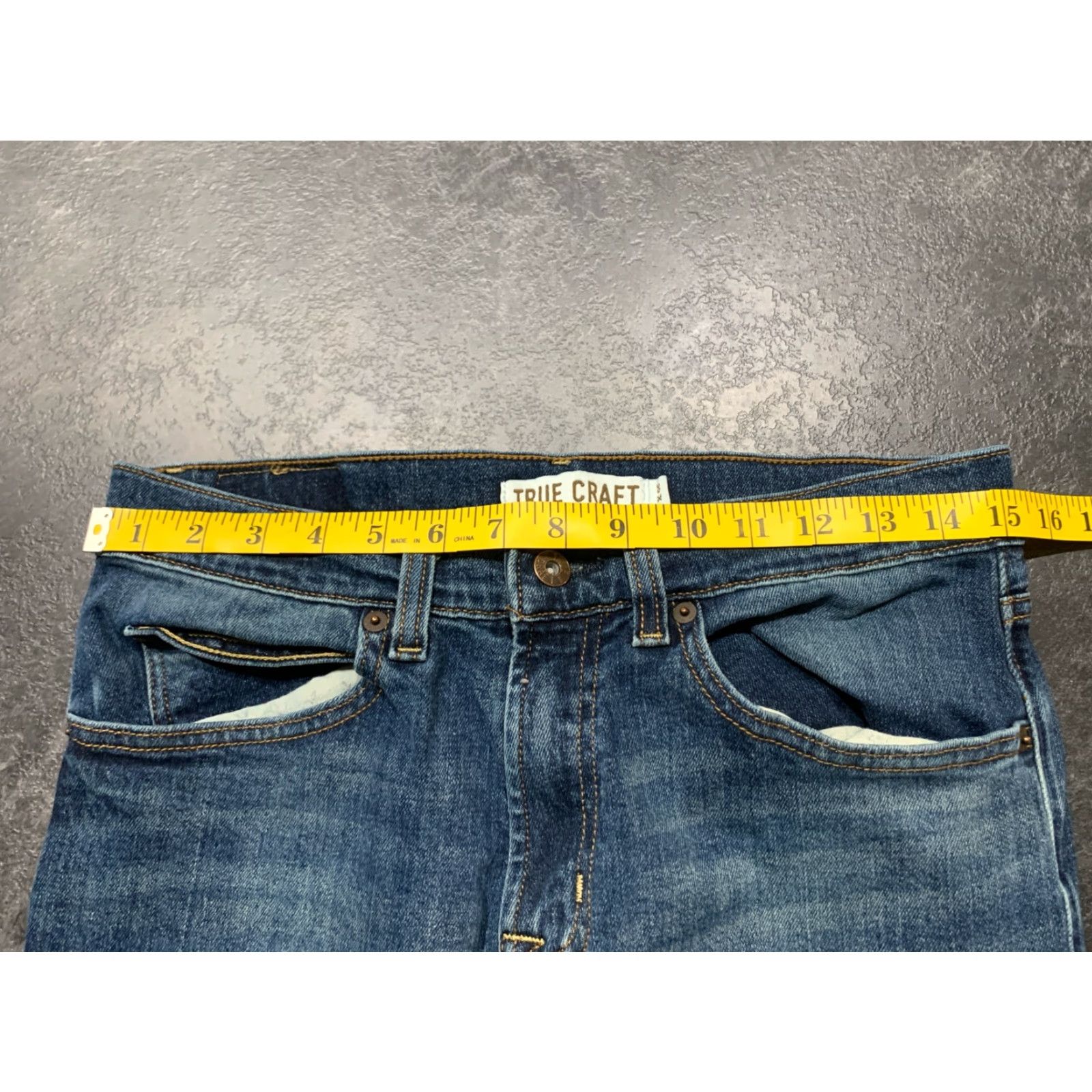 Vintage True Craft Athletic Jeans Mens Size 30x32 Blue Straight Fit Size US 30 / EU 46 - 4 Thumbnail