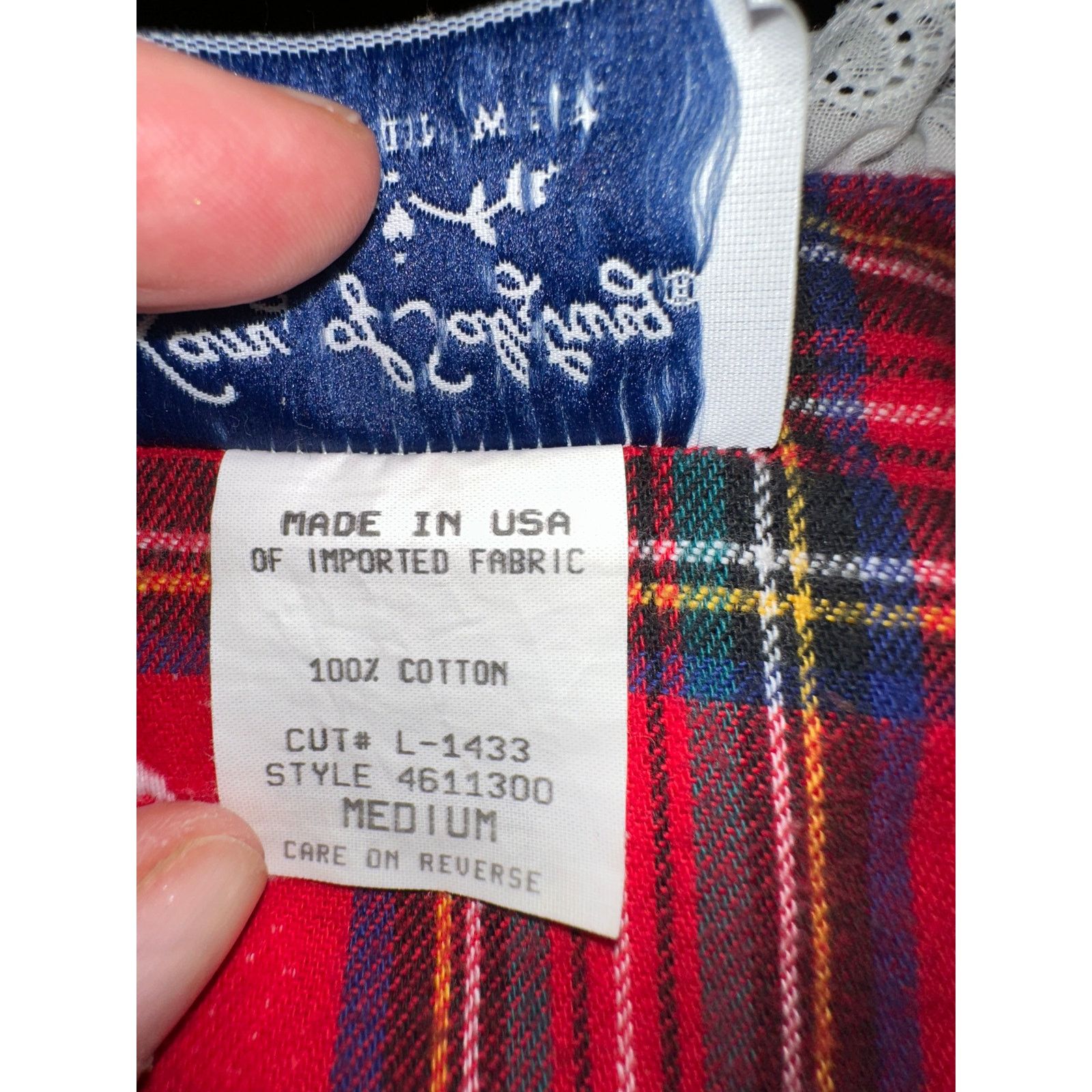 Other VINTAGE LANZ OF SALZBURG EILEEN WEST FLANNEL PLAID NIGHTGOWN Size ONE SIZE - 5 Thumbnail