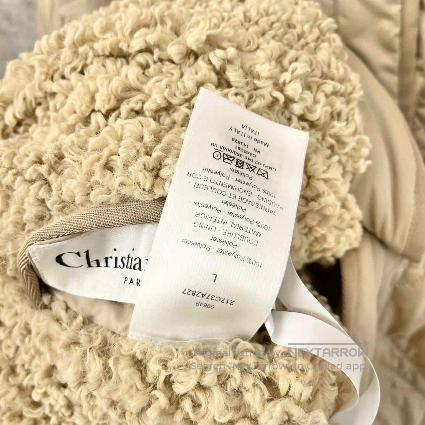 DIOR Solid Bee Padded Coat L.