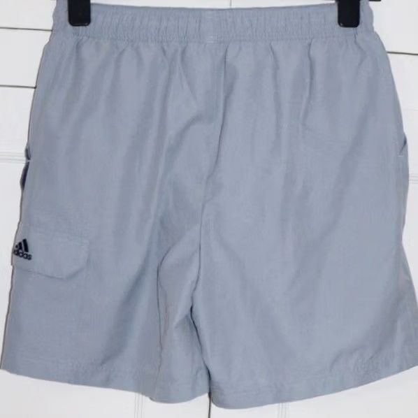 Adidas VINTAGE Adidas Shorts Male S Grey Navy Casual / Swim 2004 Retro Used Size US 29 - 2 Thumbnail