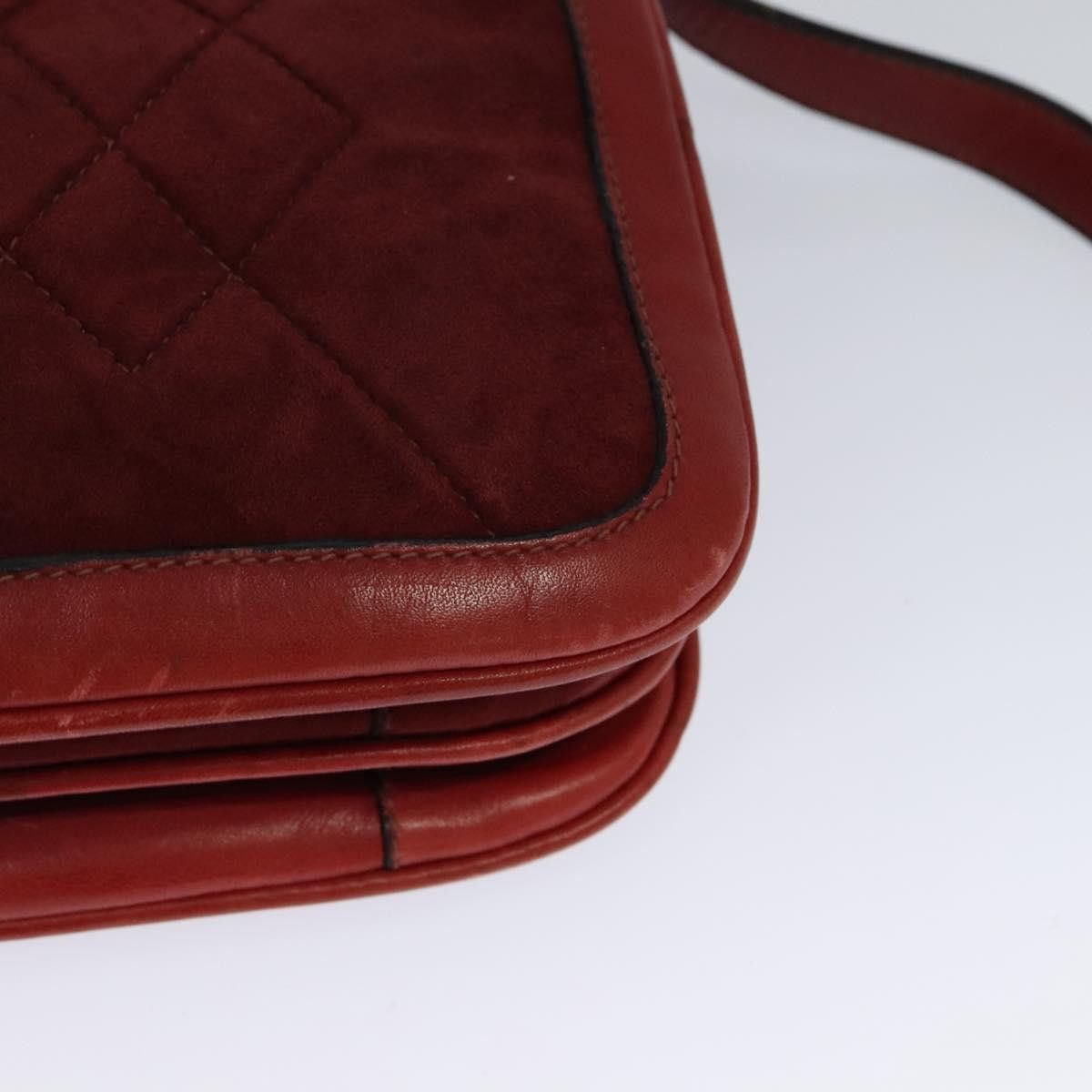 Gucci GUCCI Shoulder Bag Suede Vintage Red Gold Size ONE SIZE - 13 Thumbnail