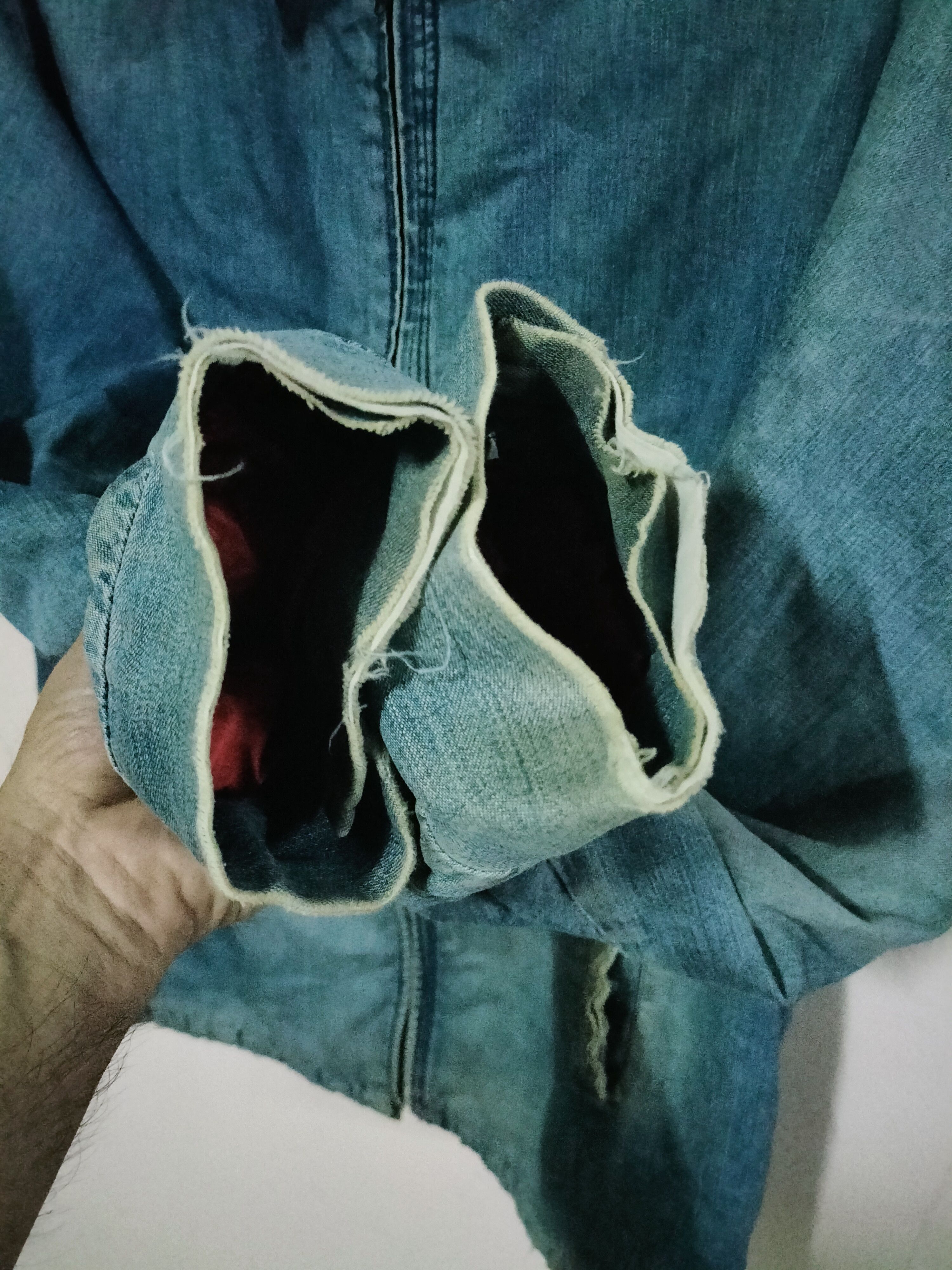 Blue Blue Japan Distressed Blue Blue Japan Los Angeles Denim Bomber Workwear Size US XL / EU 56 / 4 - 11 Thumbnail