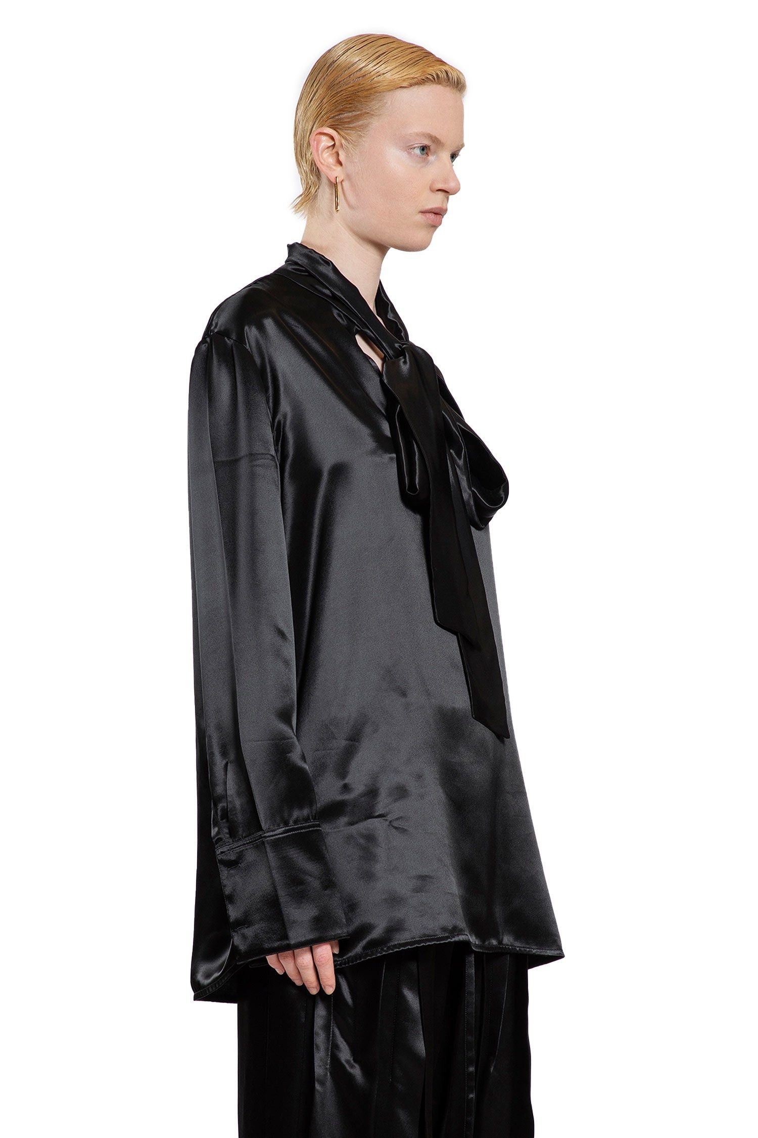 Jil Sander o1y1025 Blouse in Black Size S / US 4 / IT 40 - 2 Thumbnail