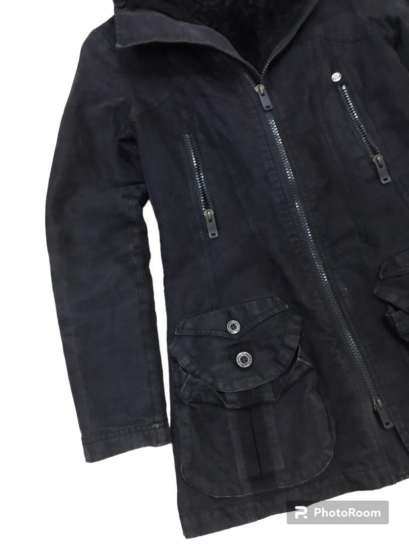 Diesel 💥Diesel Military Mink Fur Hoodie Jacket Size XS / US 0-2 / IT 36-38 - 11 Thumbnail