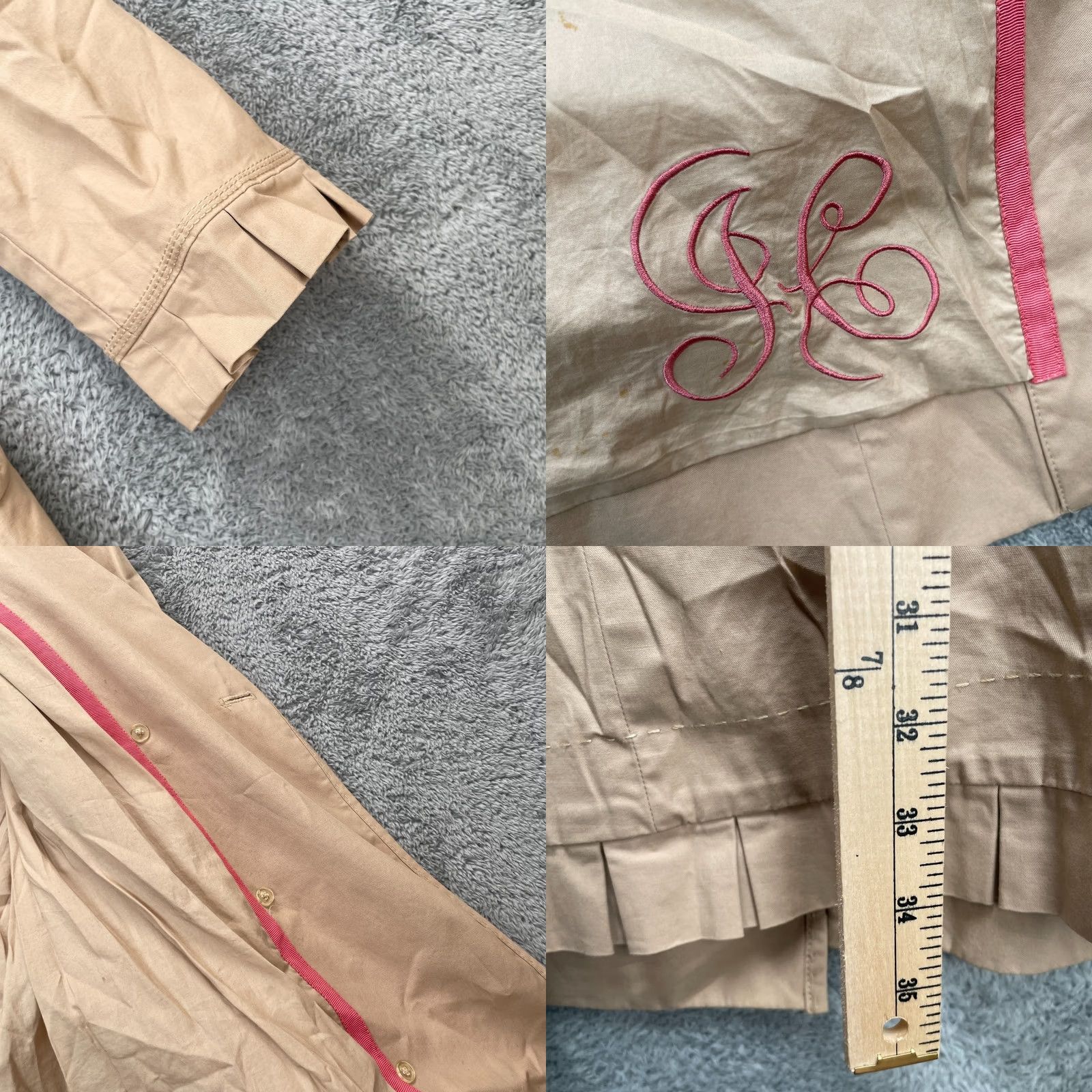 Juicy Couture Juicy Couture Jacket Womens Large Beige Trench Coat Cotton Twill Double Breasted L Size L / US 10 / IT 46 - 9 Thumbnail