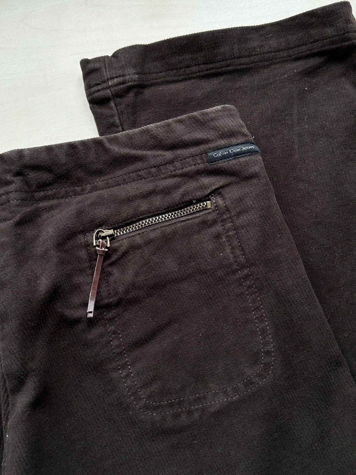 Calvin Klein × Vintage Vintage Calvin Klein Corduroy Bootcut Low Rice Pants 00s Size 26" / US 2 / IT 38 - 7 Thumbnail