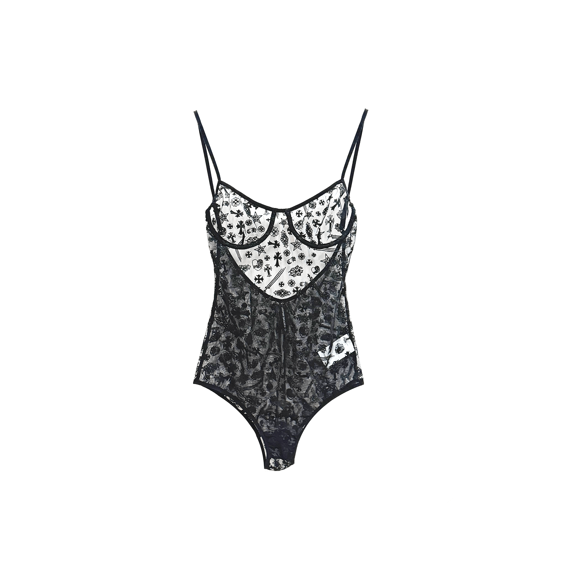Chrome Hearts Chrome Hearts Intimates LACE TEDDY Embroidered Underwear Size S / US 4 / IT 40 - 2 Thumbnail