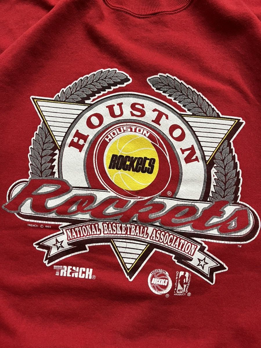 NBA × Vintage Vintage 1992 Houston Rockets NBA Boxy Fit Sweatshirt USA Size US XL / EU 56 / 4 - 4 Thumbnail