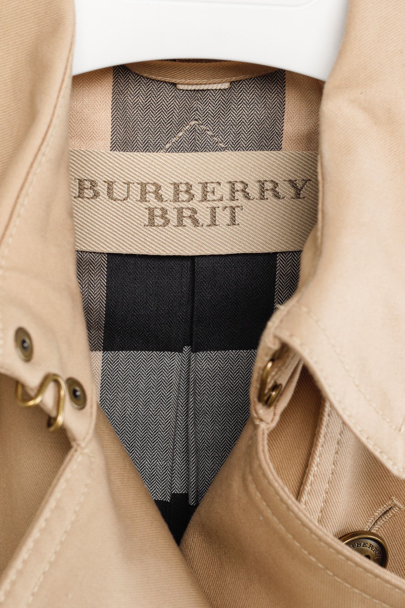 Burberry Burberry Brookleigh Tan Moto-Style Trench with Peplum Back Size S / US 4 / IT 40 - 3 Thumbnail