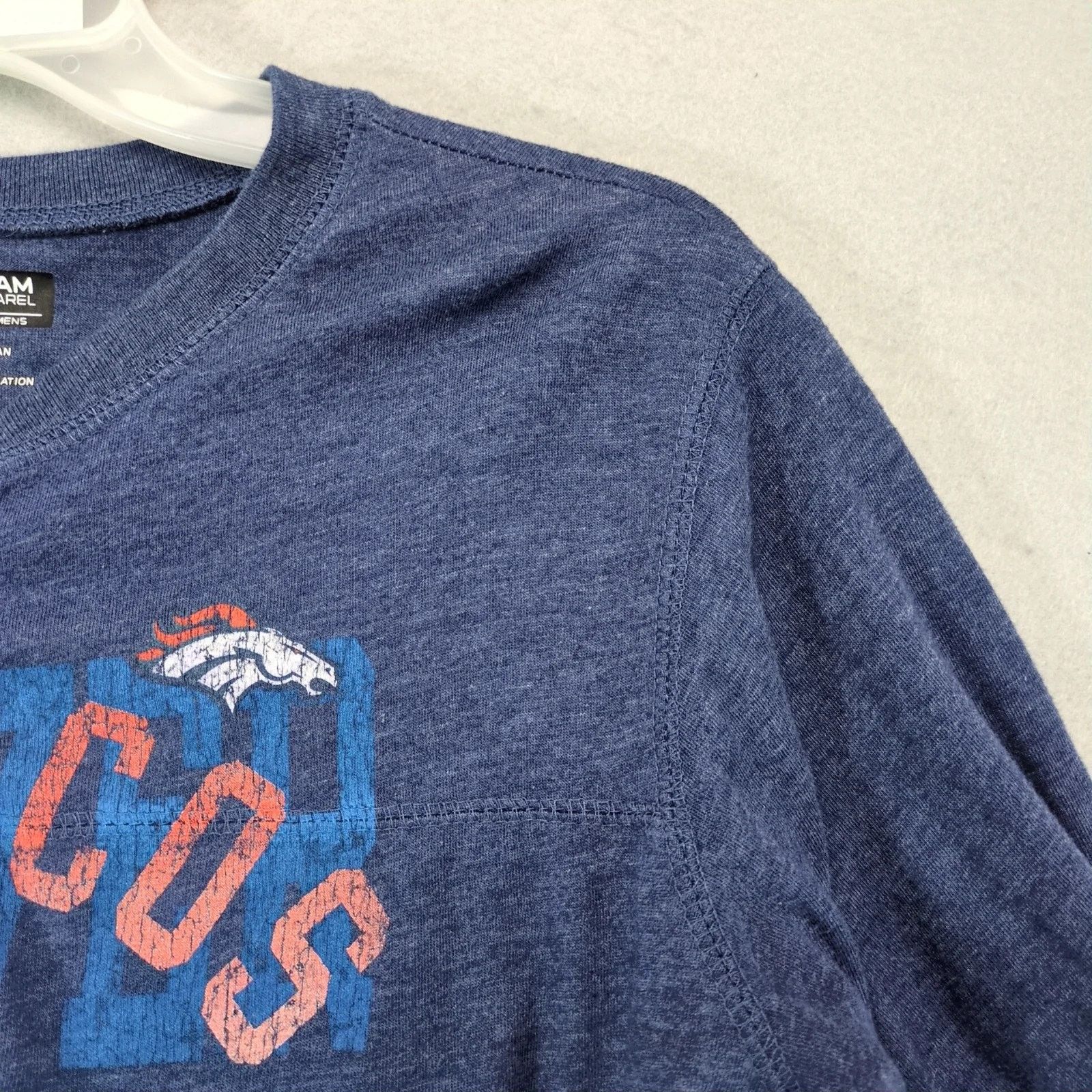 NFL Denver Broncos Football Navy Henley Shirt NFL Team Apparel Size L / US 10 / IT 46 - 8 Thumbnail
