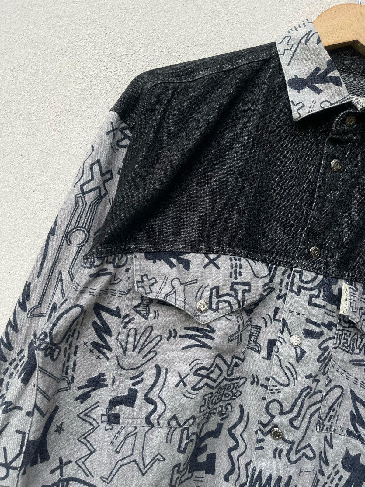 Iceberg × Keith Haring × Vintage 90s Iceberg Keith Haring Fullprint Button Shirt Size US M / EU 48-50 / 2 - 8 Thumbnail