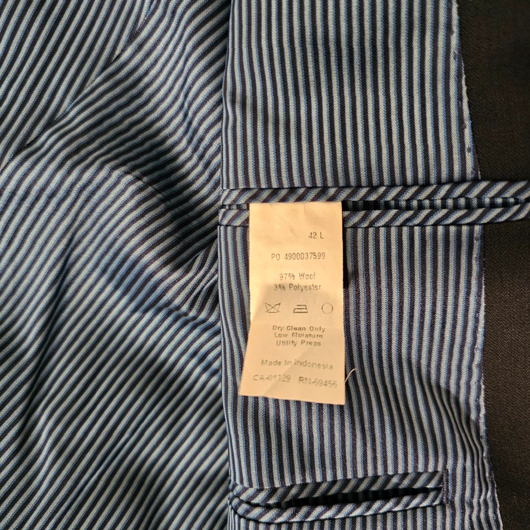 Calvin Klein Calvin Klein Blazer Jacket Mens 42L Slim Fit Long Wool Black Size 42R - 4 Thumbnail