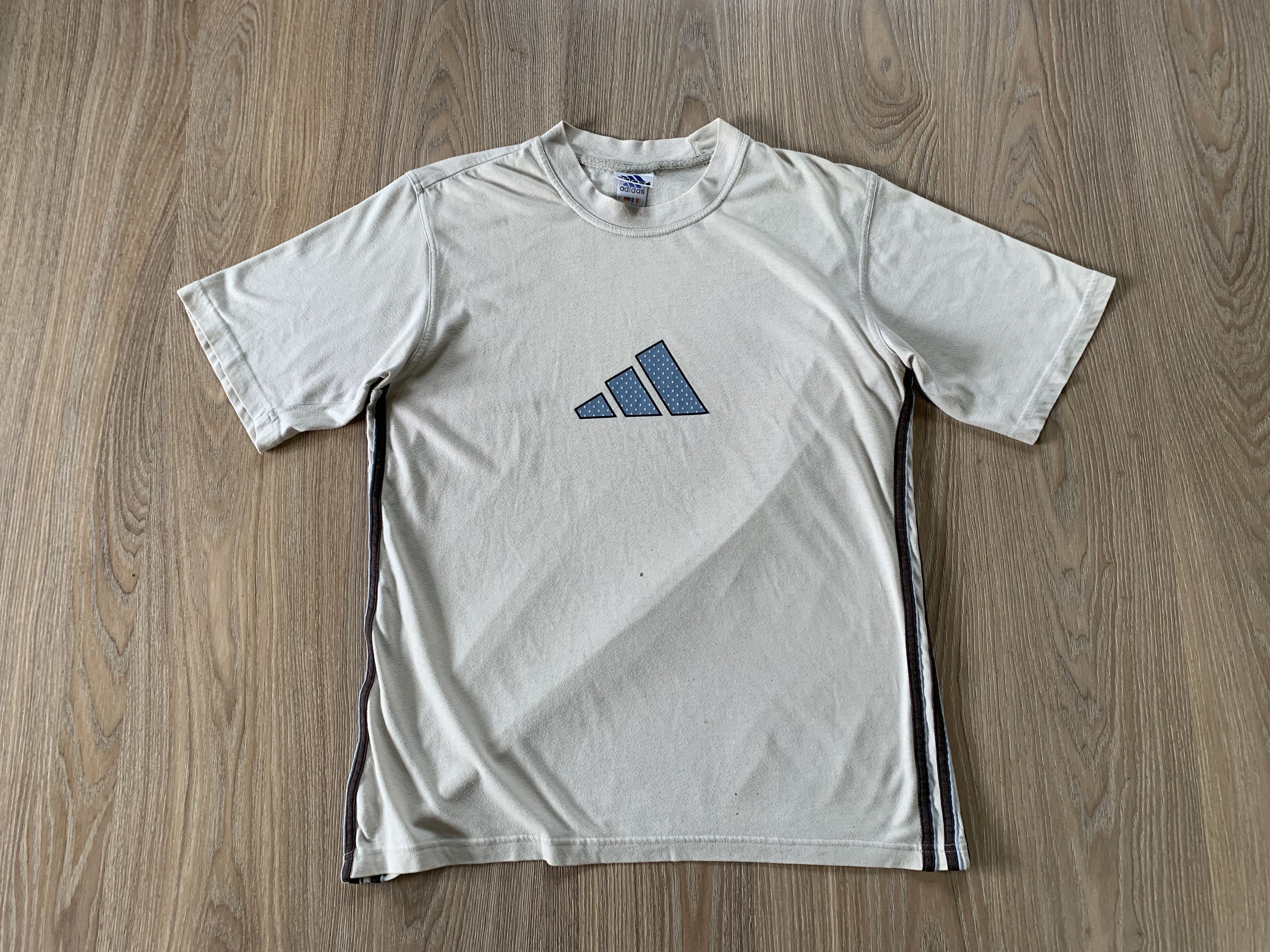 Adidas × Vintage Vintage Adidas Centr Logo Stripe T Shirt Size US M / EU 48-50 / 2 - 2 Thumbnail