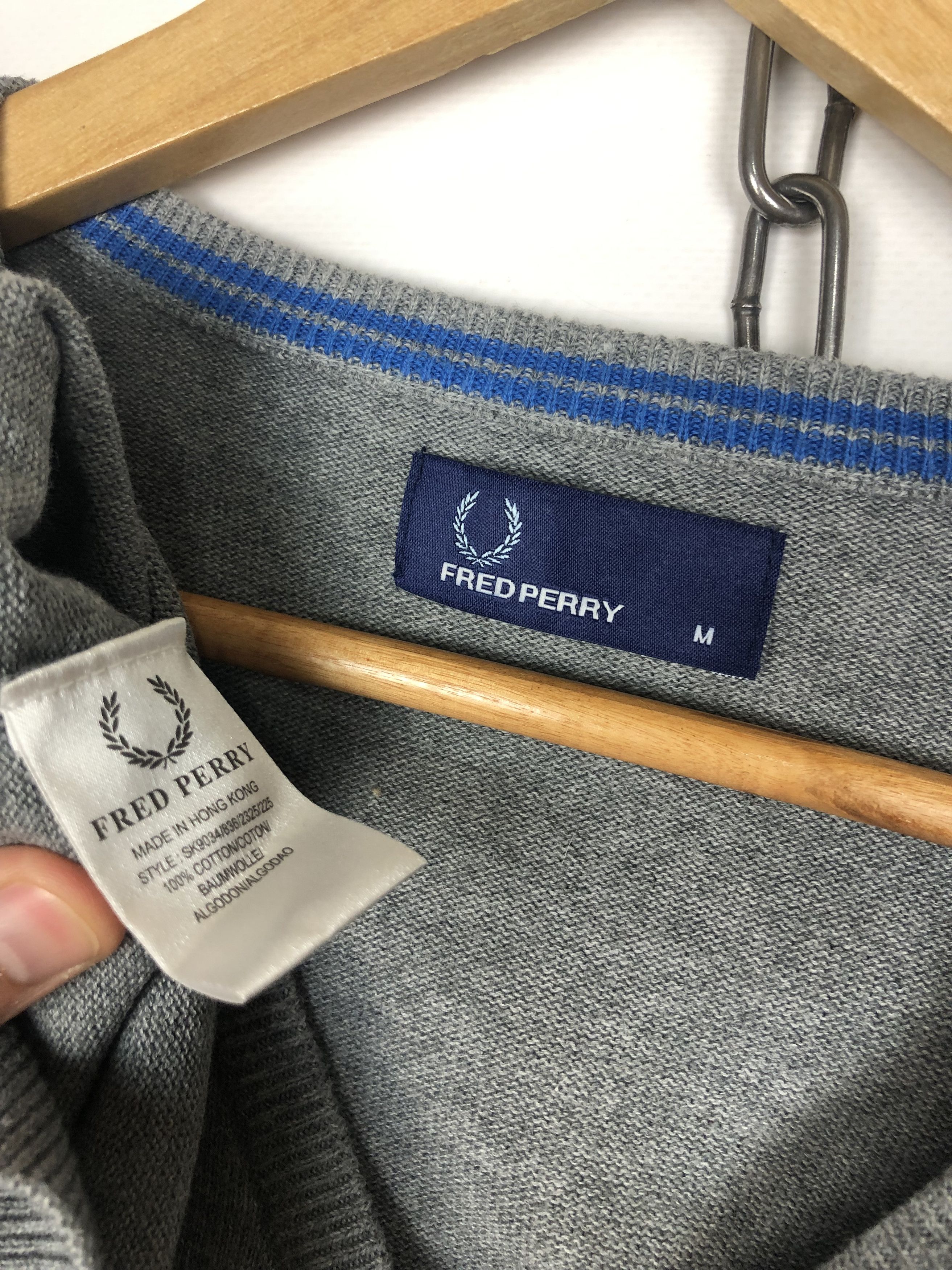 Fred Perry Fred Perry Sweater Gray Pullover Small Logo M Size US M / EU 48-50 / 2 - 8 Thumbnail
