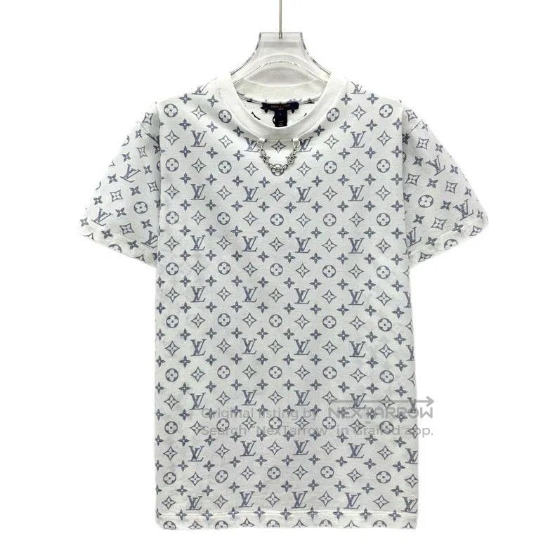 Louis Vuitton Louis Vuitton White Logo Print Short Sleeve T. Size US L / EU 52-54 / 3 - 1 Thumbnail